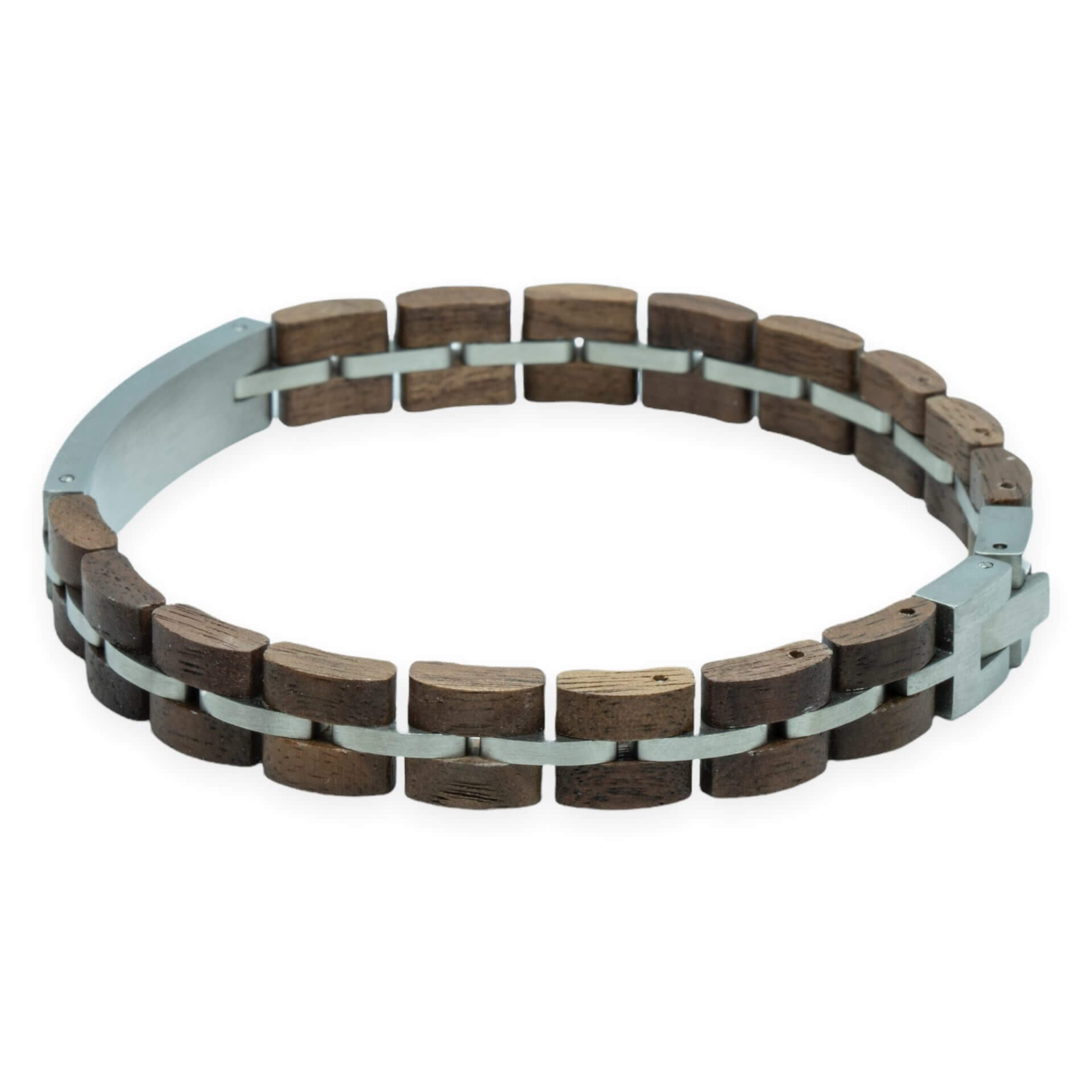 Eigen tekst op Gegraveerde Houten Walnoot armband - TimberWood