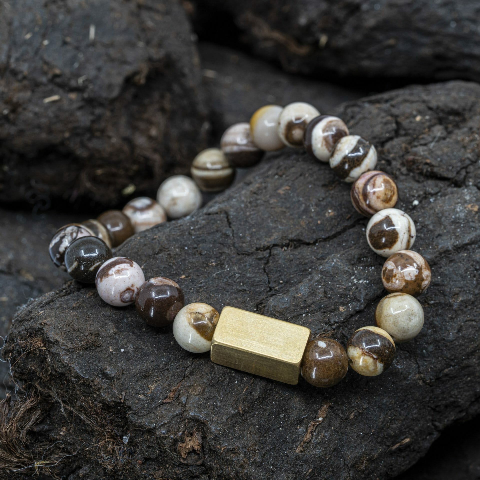 Australische Zebra steen Jasper – Kralen armband