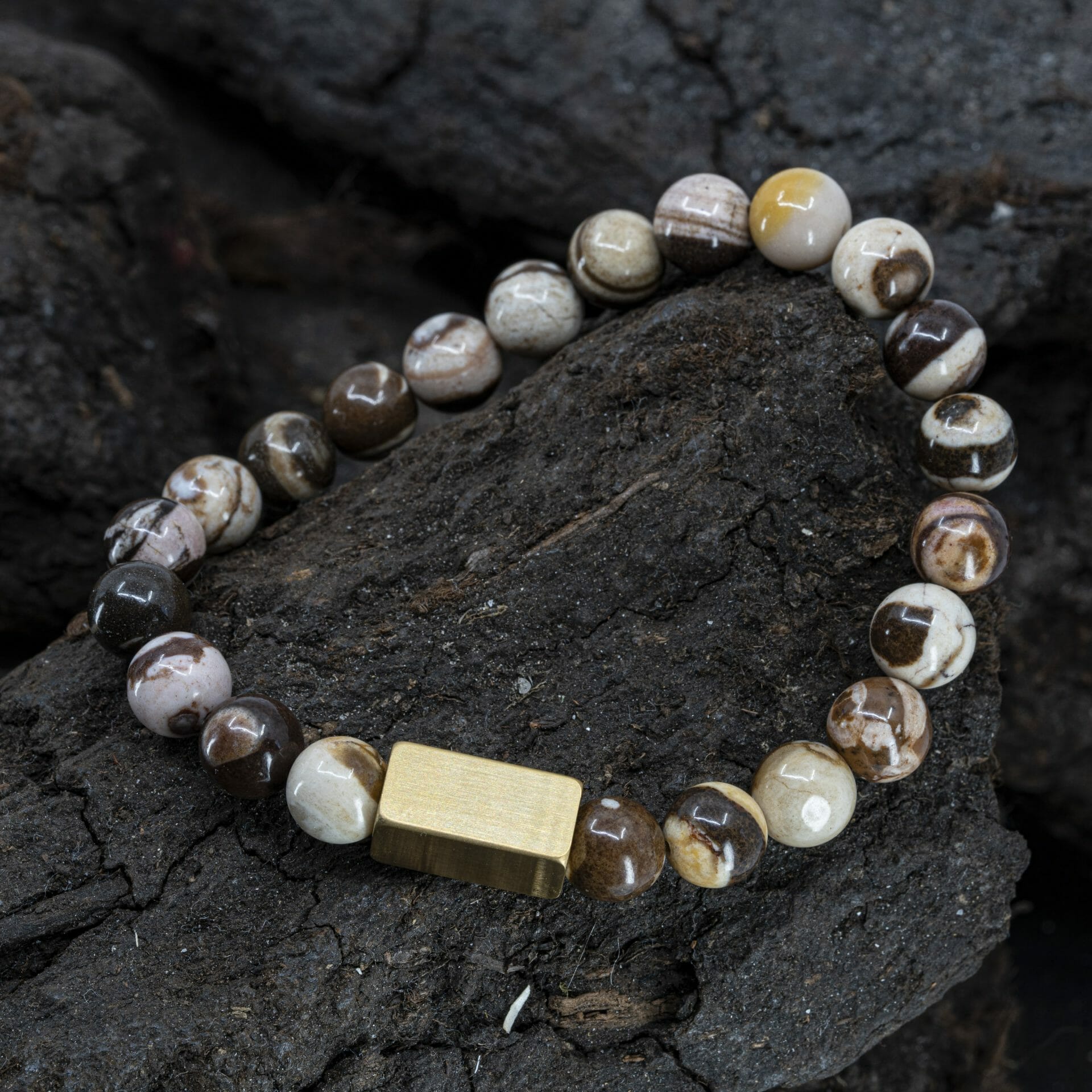 Australische Zebra steen Jasper – Kralen armband