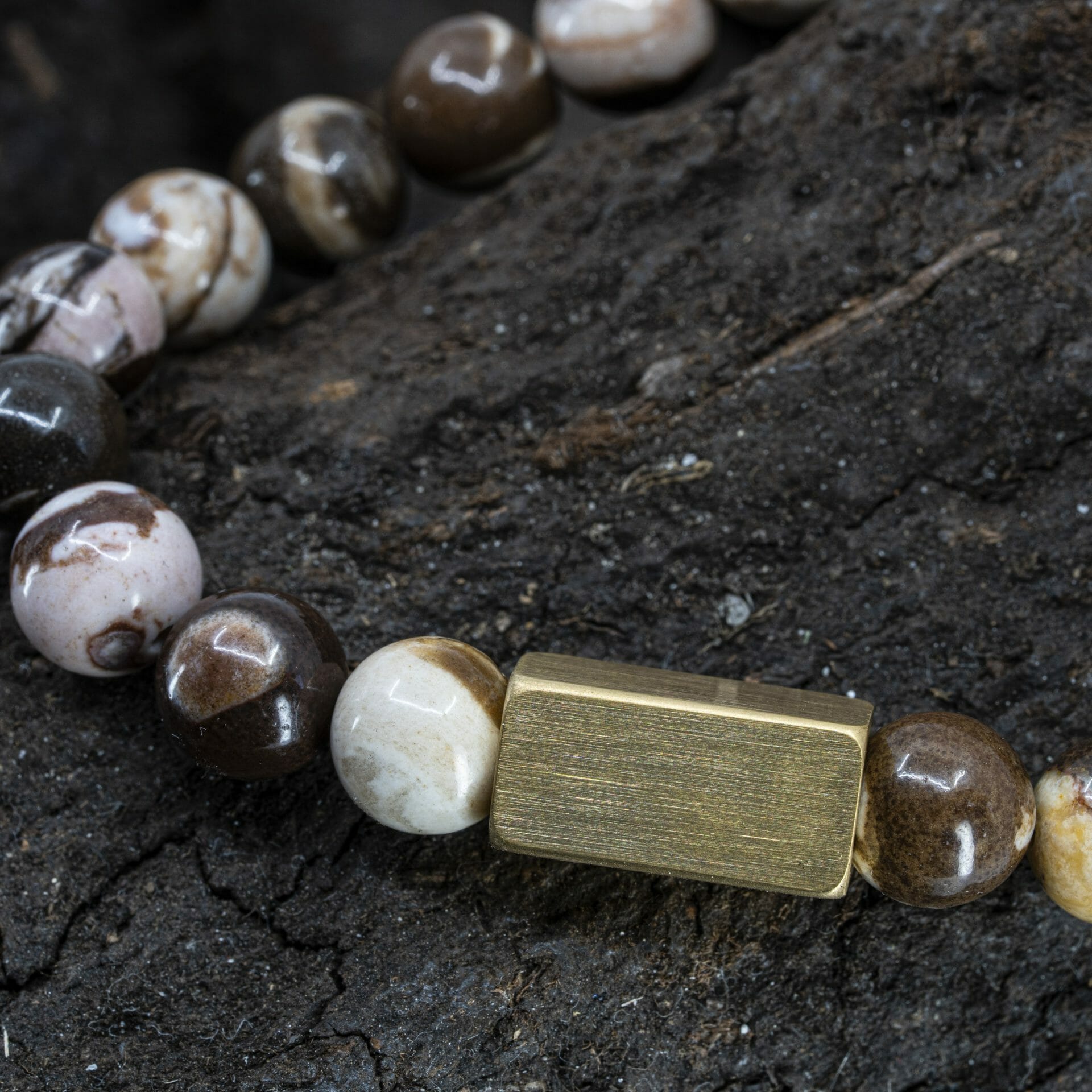 Australische Zebra steen Jasper – Kralen armband