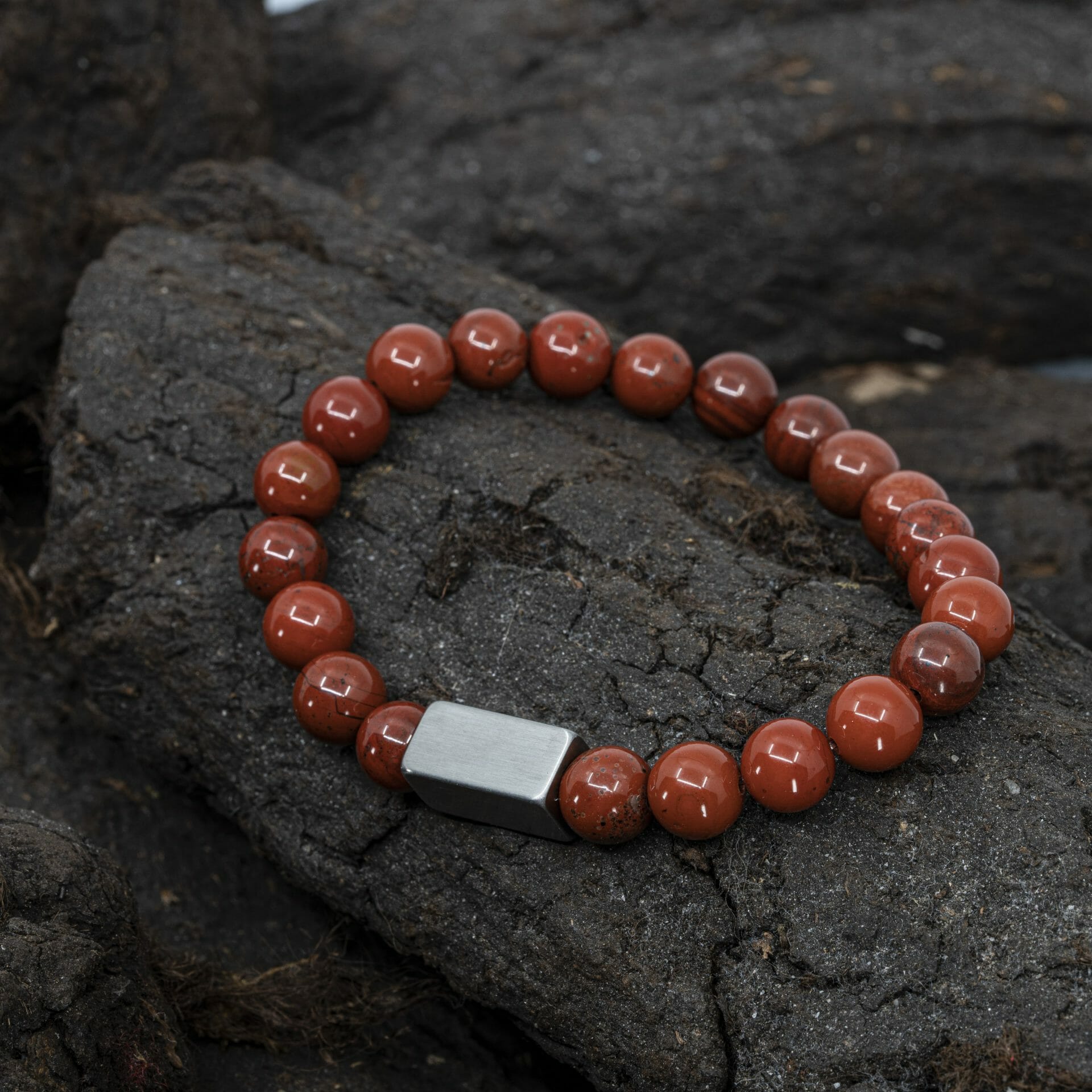 Great Red Dragon - Rode Jasper Kralen armband