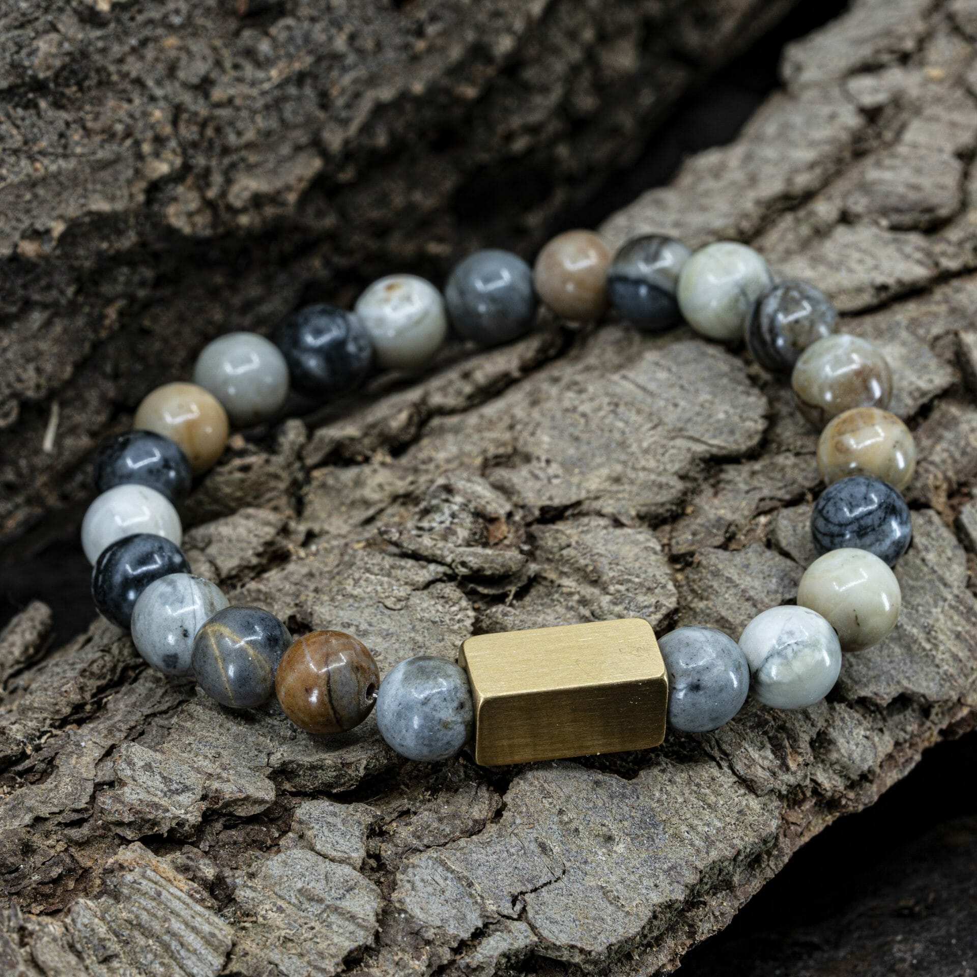 Saturnus - Picasso Jaspis kralen armband