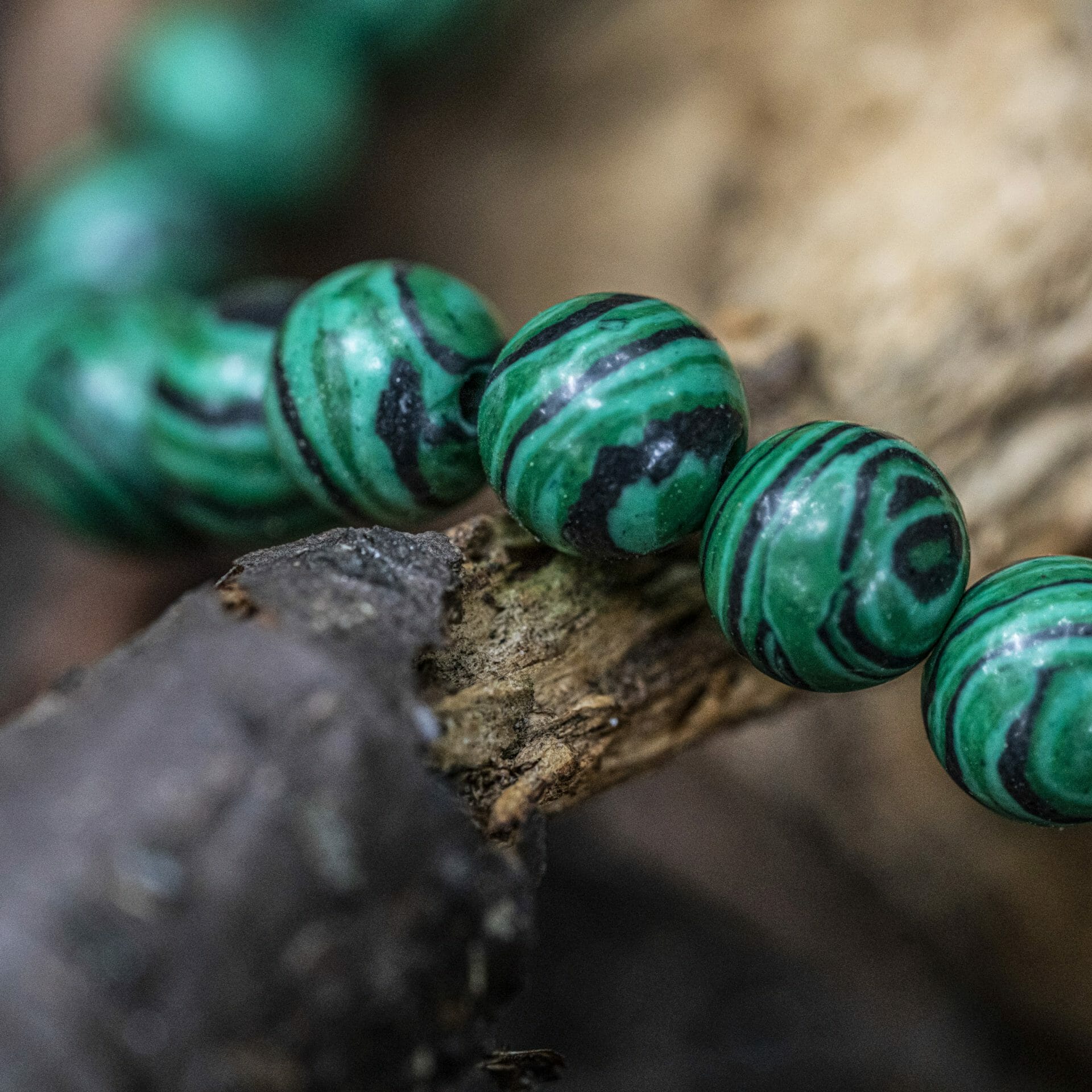 Malachiet Kristallen 'Stone of Change' - Kralen armband