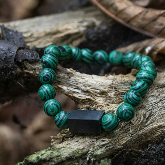 Malachite Crystals 'Stone of Change' - Beaded bracelet