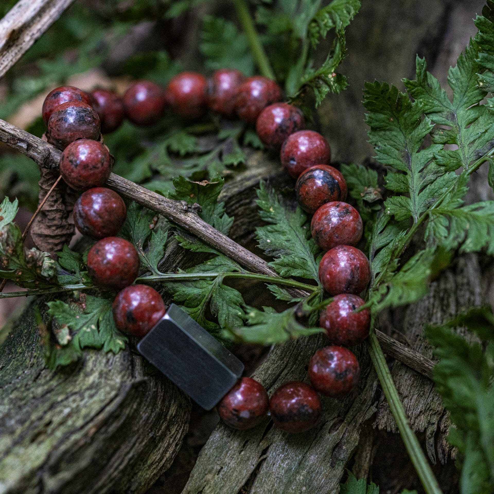 Verweerde Red Sesame Jasper Kralen Armband