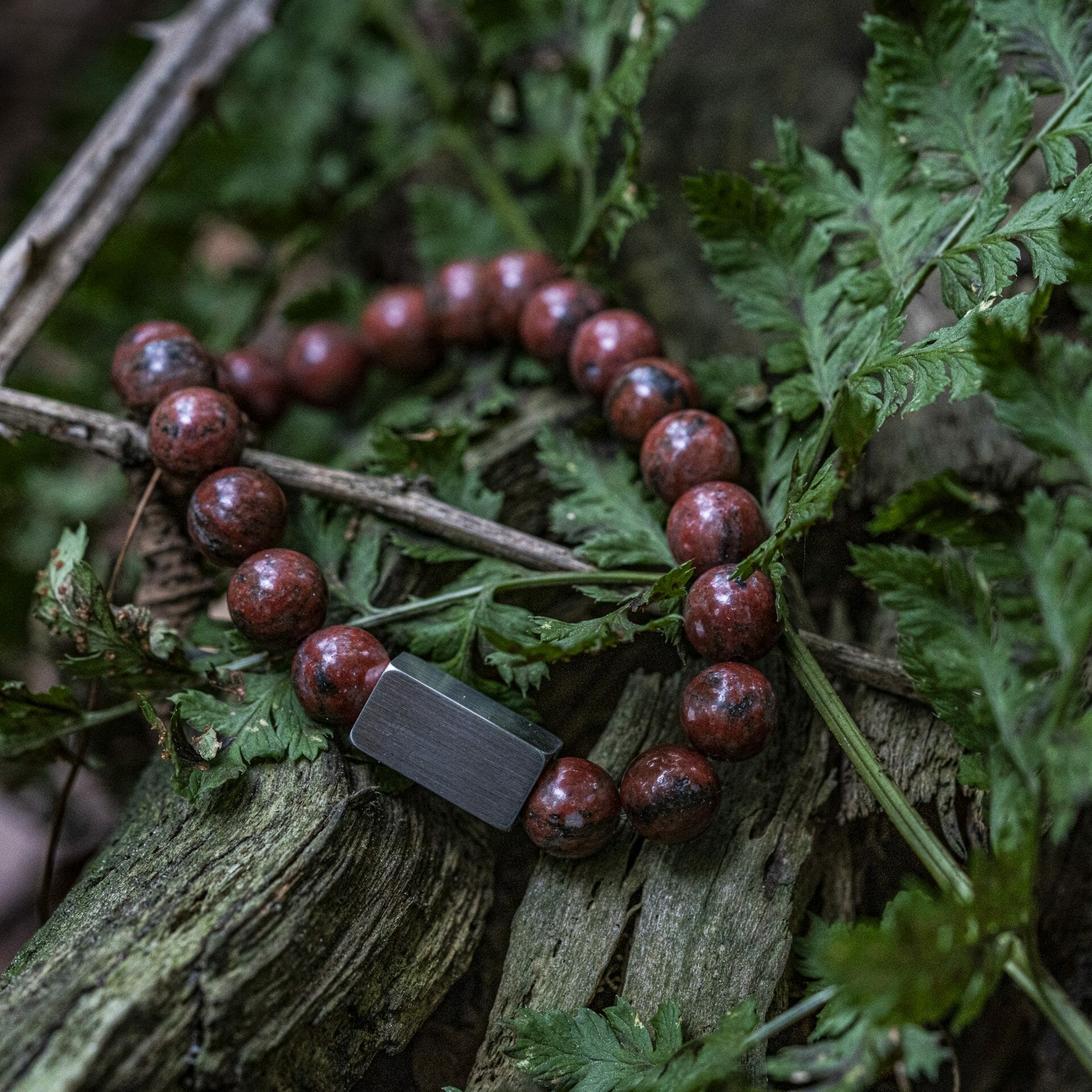 Verweerde Red Sesame Jasper Kralen Armband