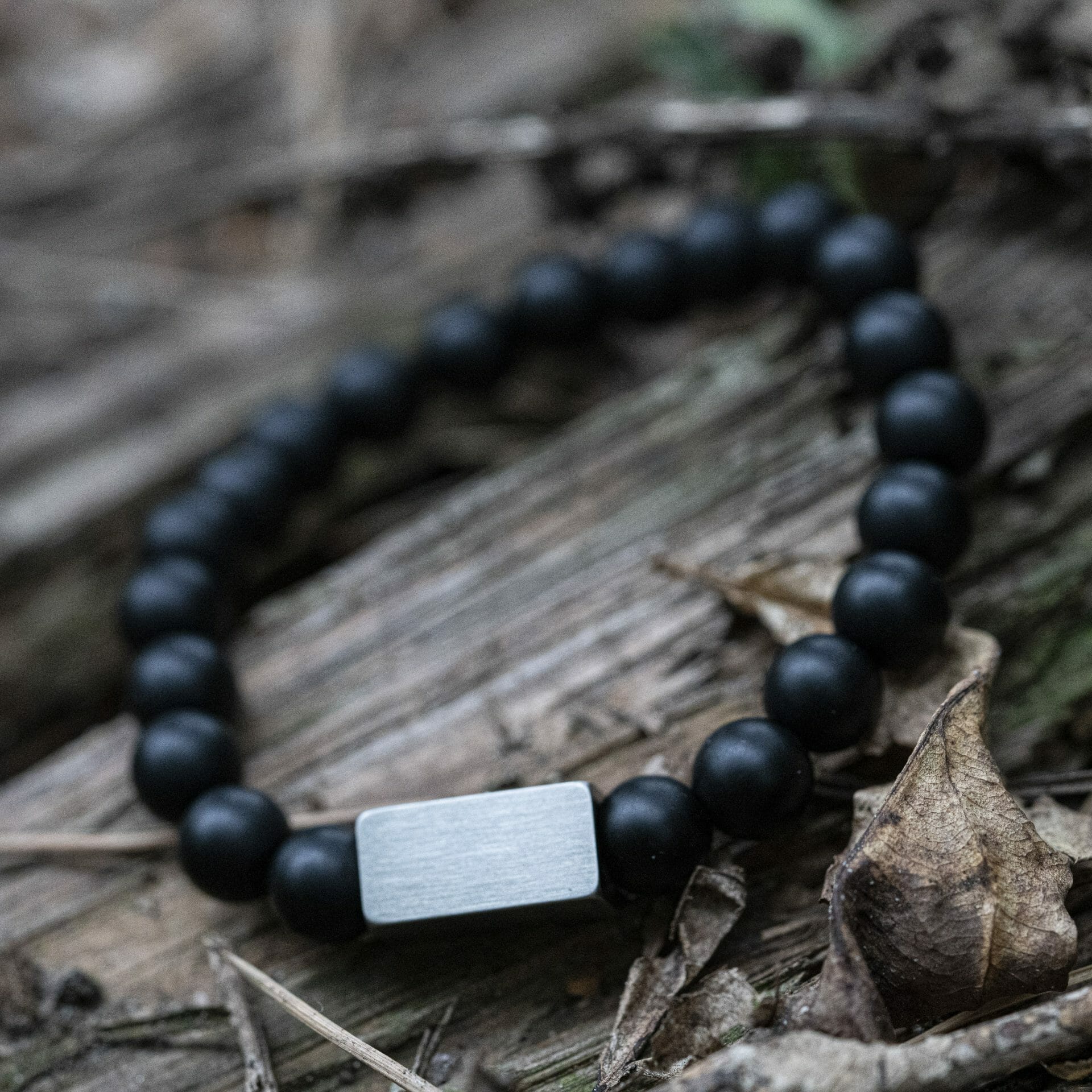 Natuurstenen Zwart Matte Onyx – Kralen armband