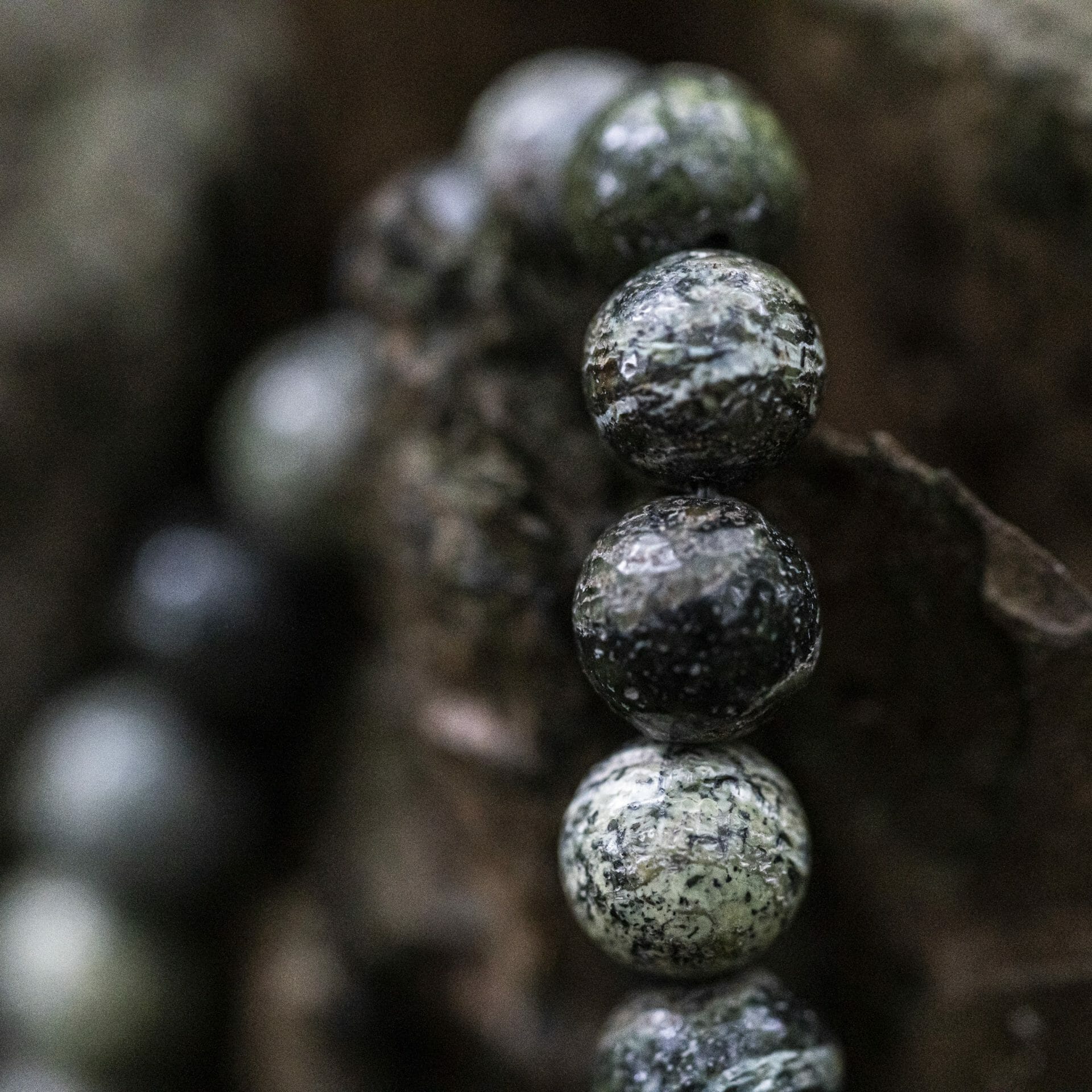 Groene 'Zebra Stone' Jaspis - Kralen armband