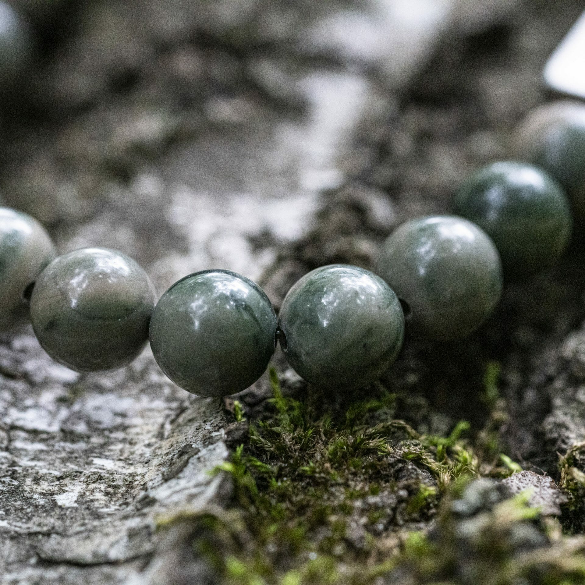 Groene Serpentine – Natuurstenen kralen armband