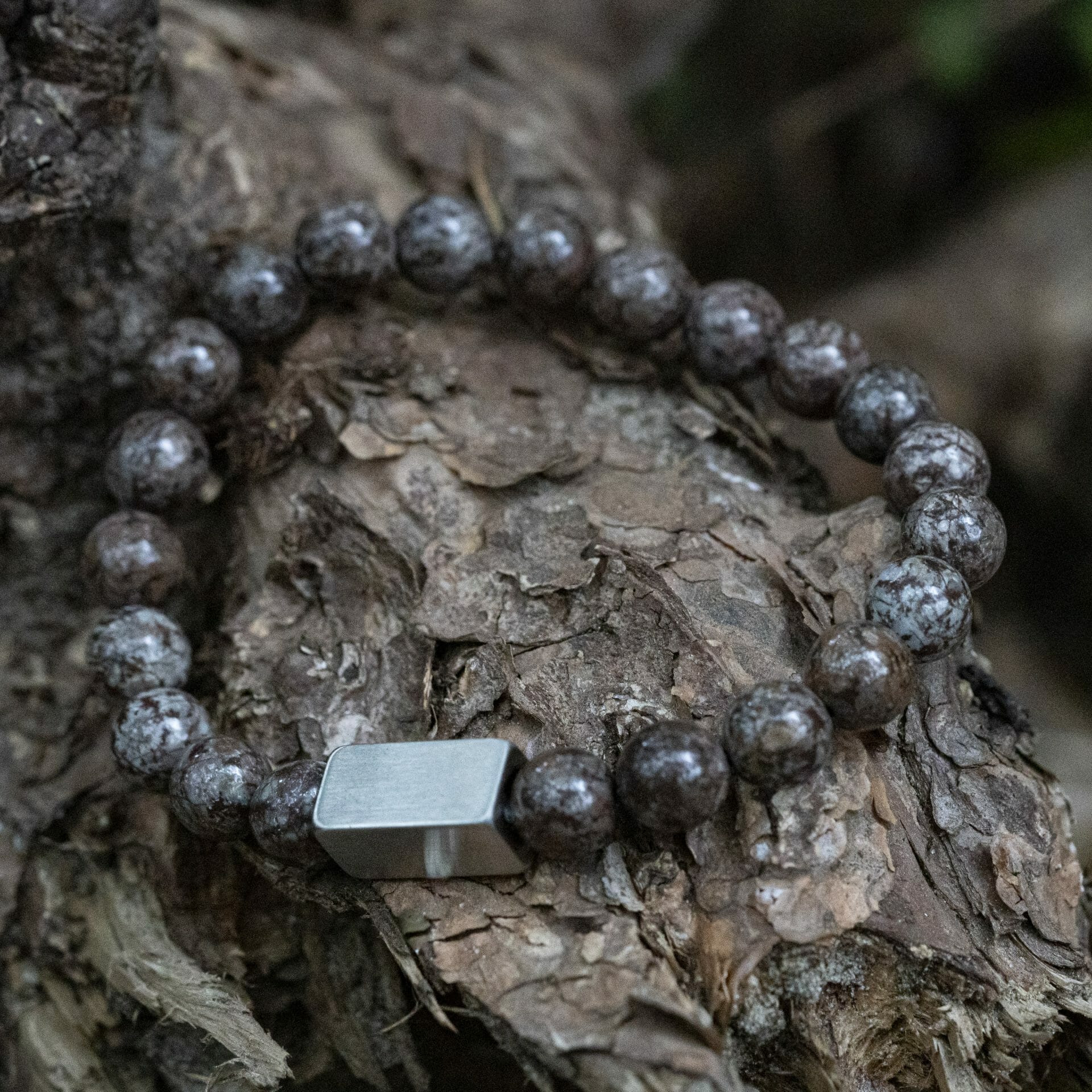 Exclusieve Rode Obsidiaan Kralen Armband - Mexicaanse Steen