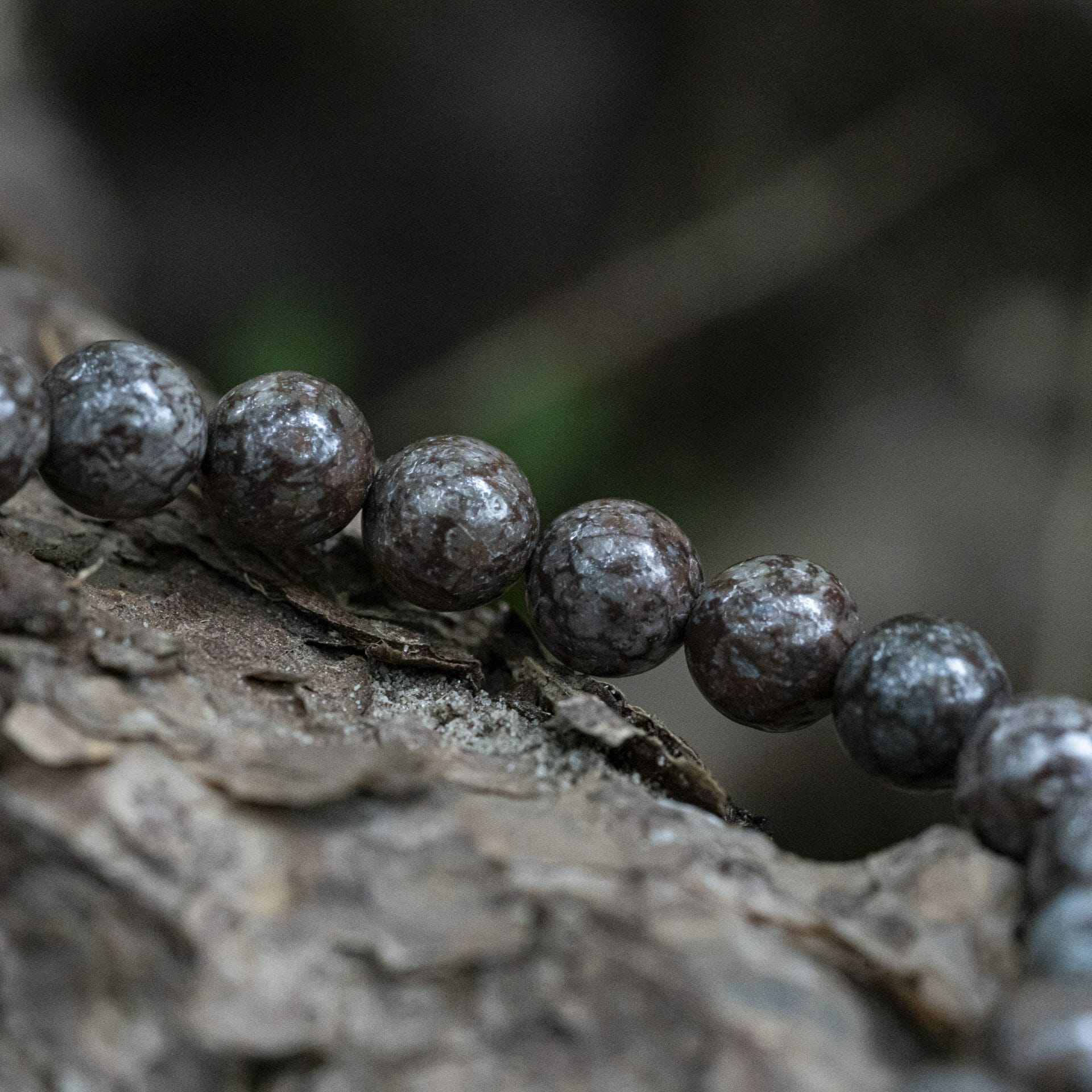 Exclusieve Rode Obsidiaan Kralen Armband - Mexicaanse Steen