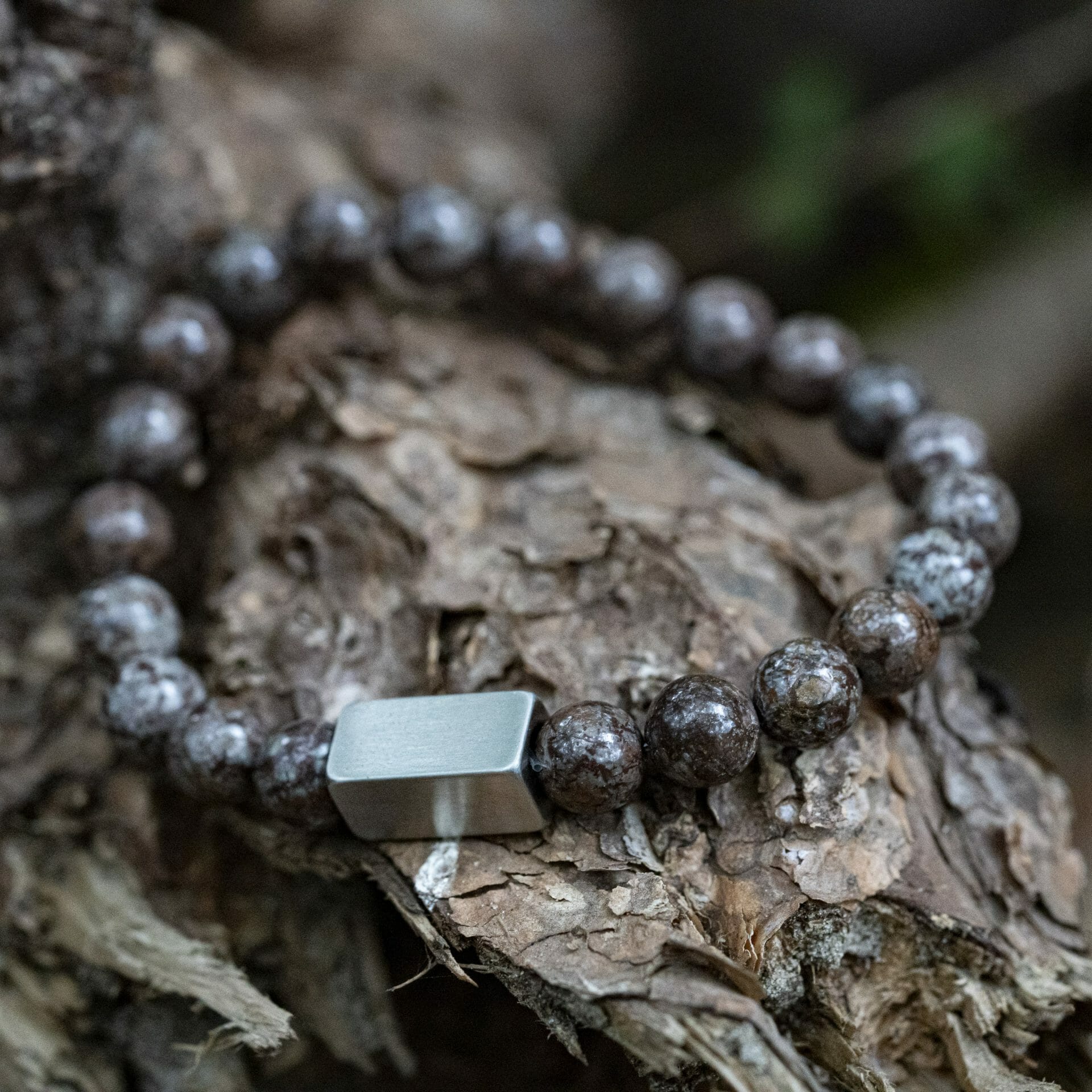 Exclusieve Rode Obsidiaan Kralen Armband - Mexicaanse Steen