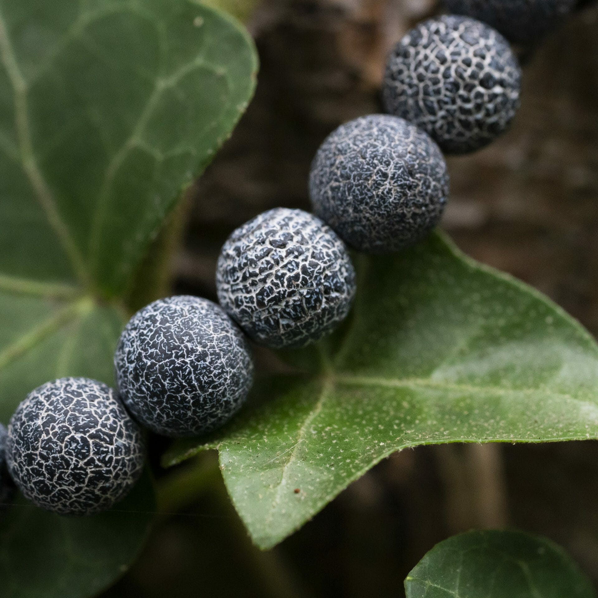 Verweerde blauwe Agaat - Kralen Armband