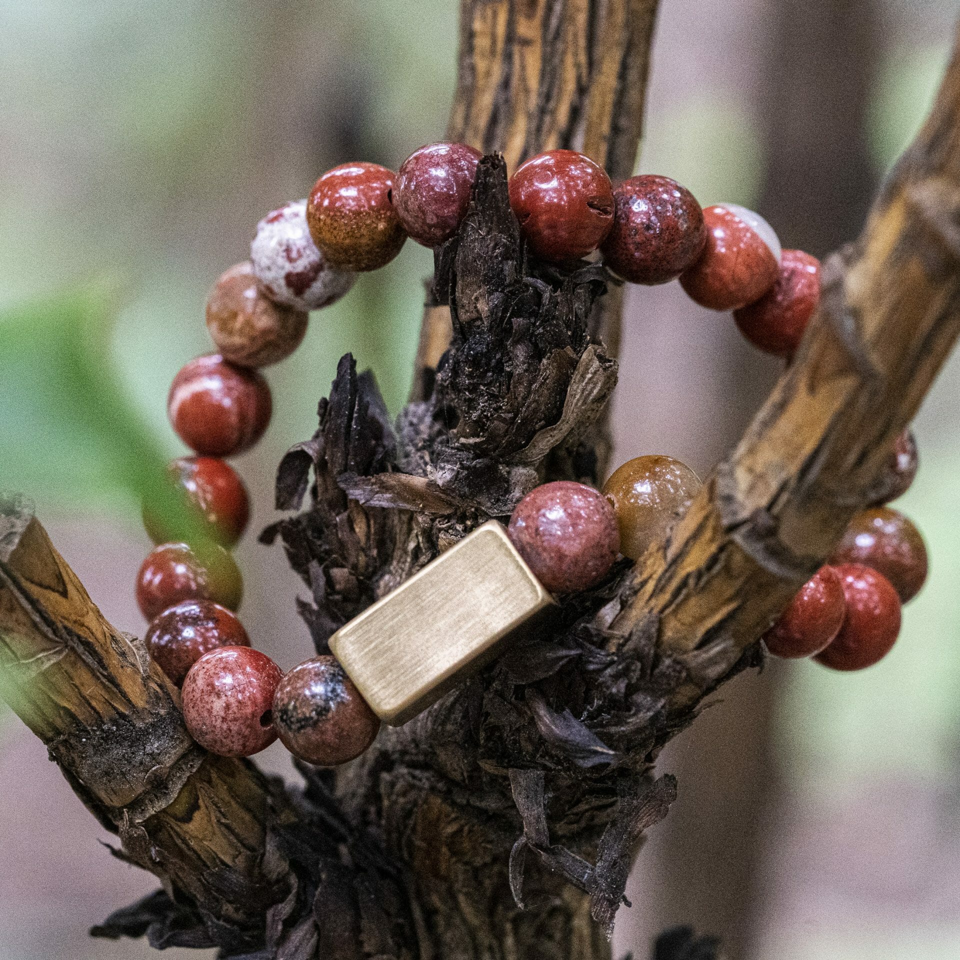 Diep Rode Jasper Kralen Armband (Liefdes armband met Namen)
