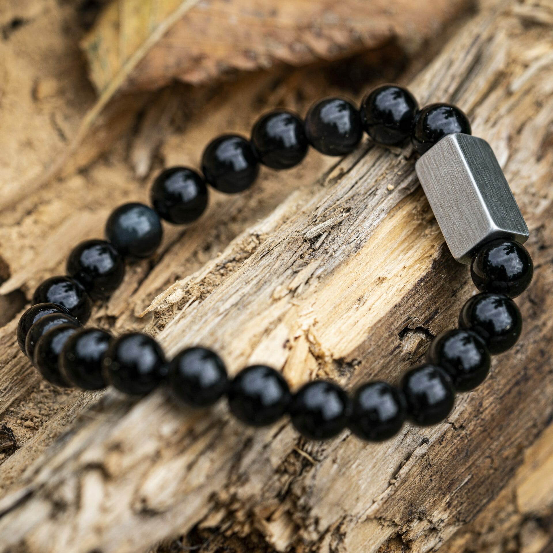 Obsidian zwarte natuurstenen Kralen Armband