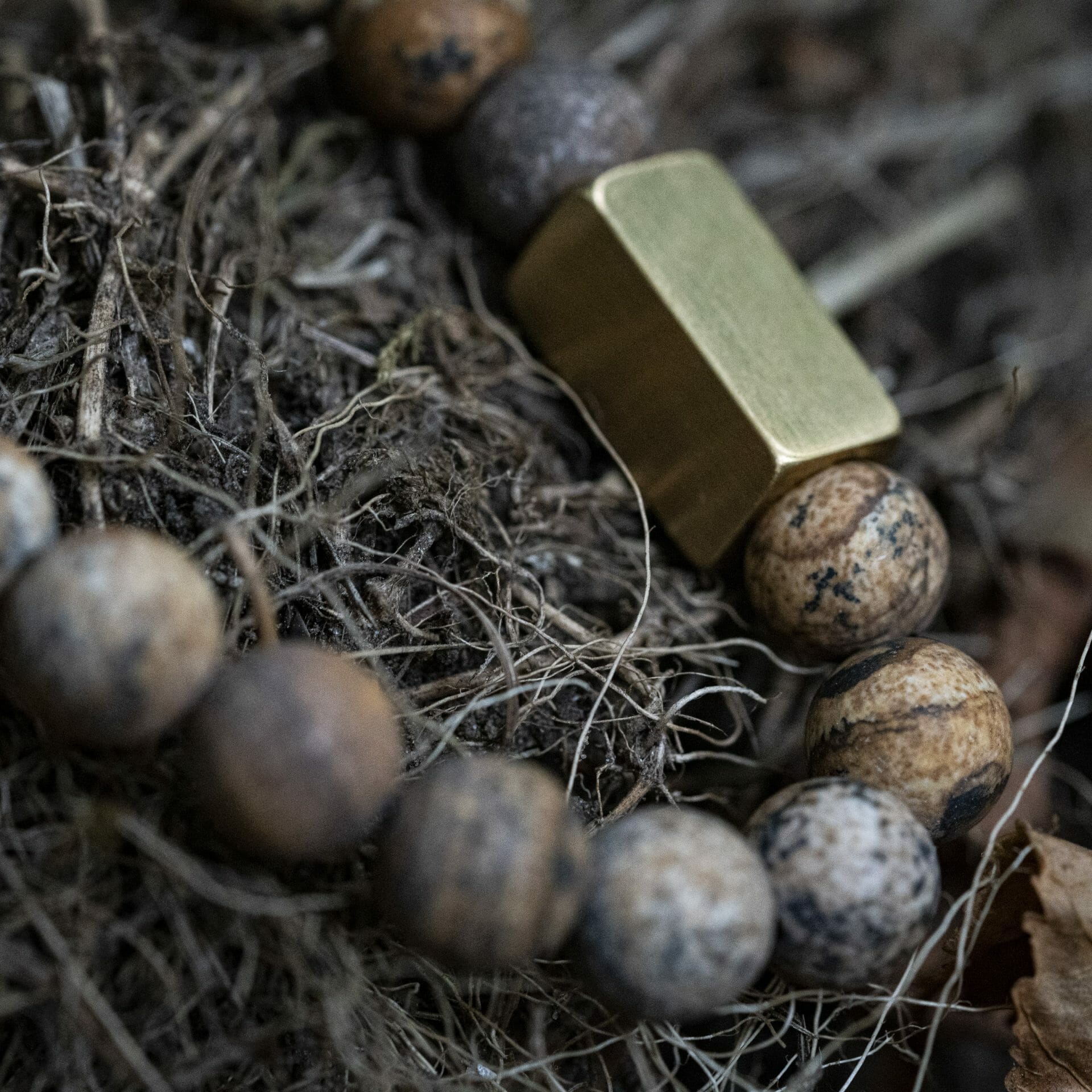 Bevroren ‘Picture Jasper’ – Gouden Naamgravure Kralen armband