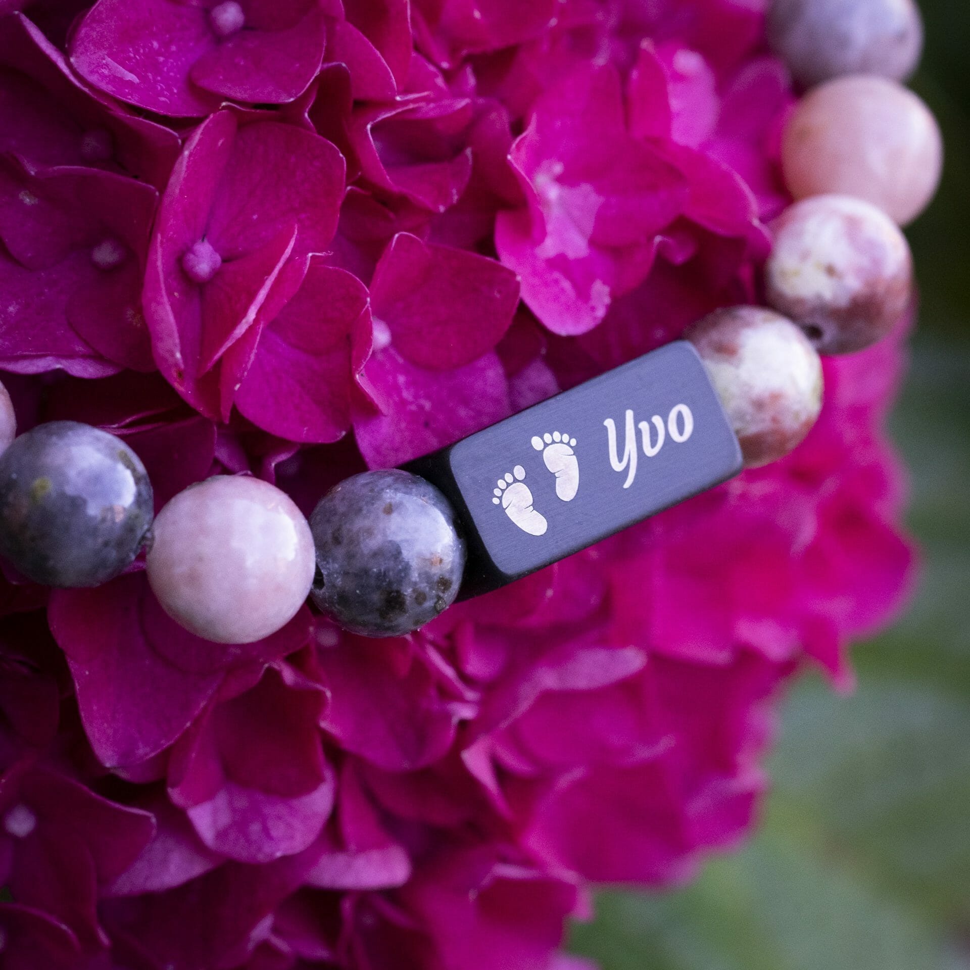 Baby Naam Armband – Handgemaakt met Kralen | Cherry Blossom