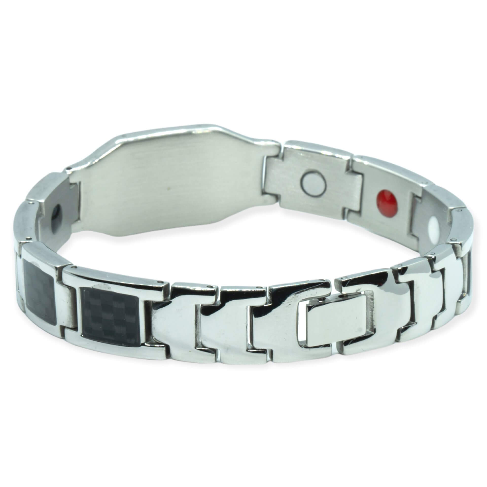Magnetiva® Zilveren Carbon Magneetarmband