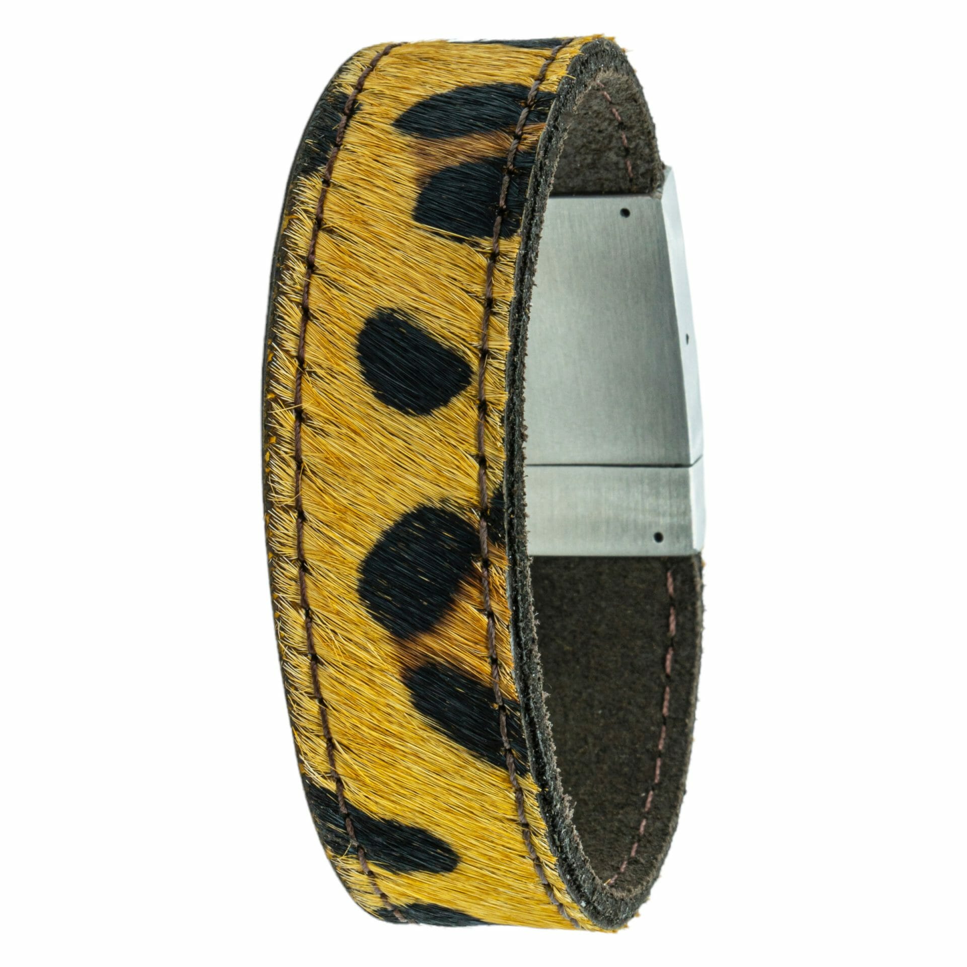 Eigen Pootafdruk armband <b>Luipaard</b> leer