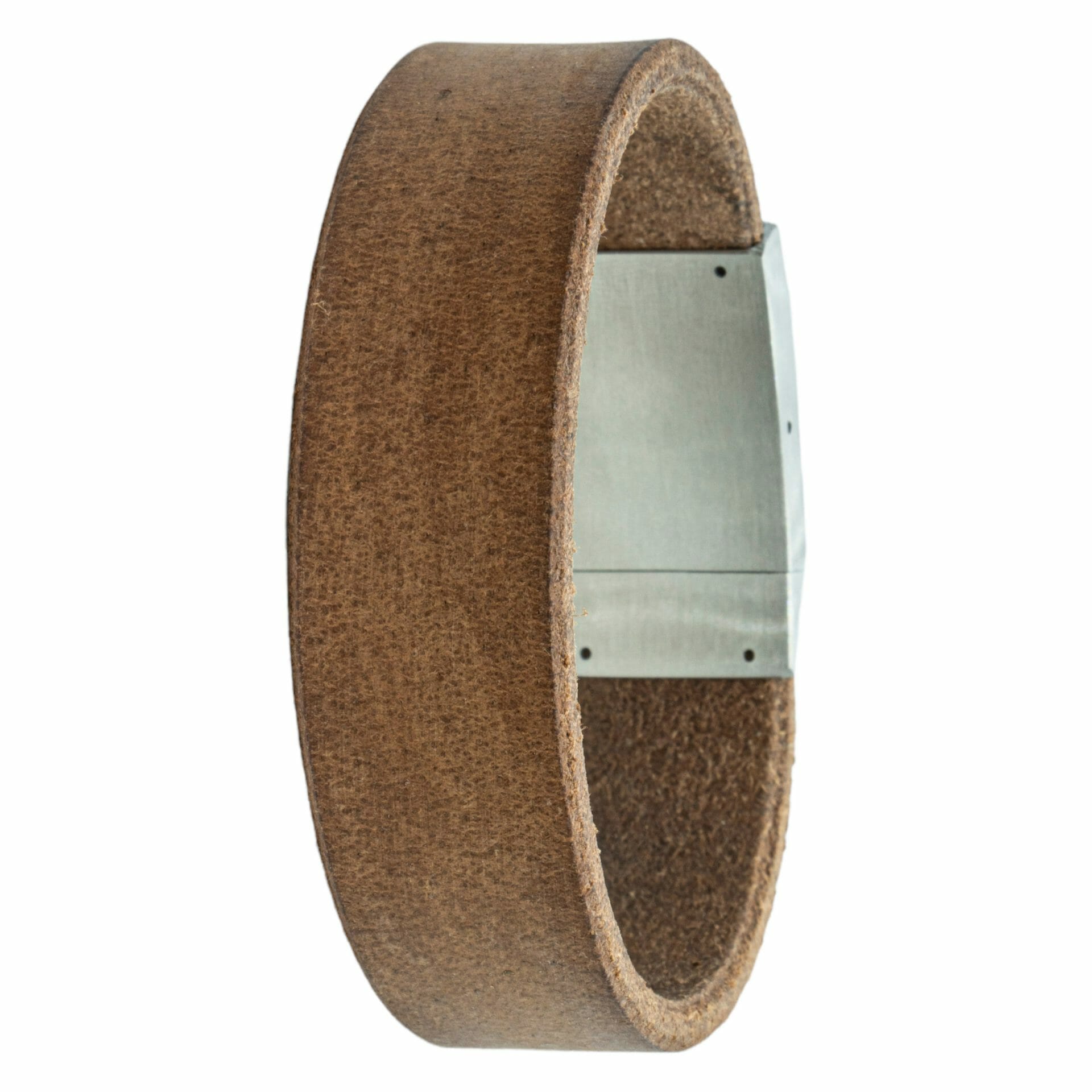 Eigen Pootafdruk armband Beige leer