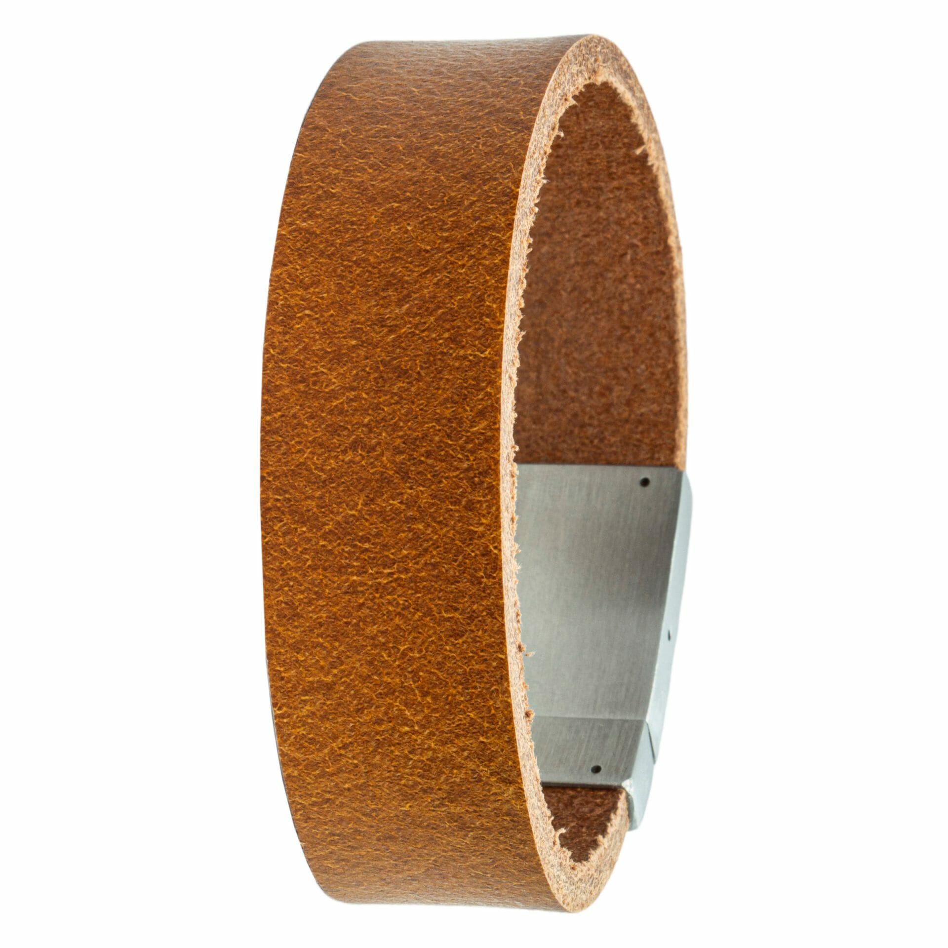 Eigen Pootafdruk armband Cognac leer