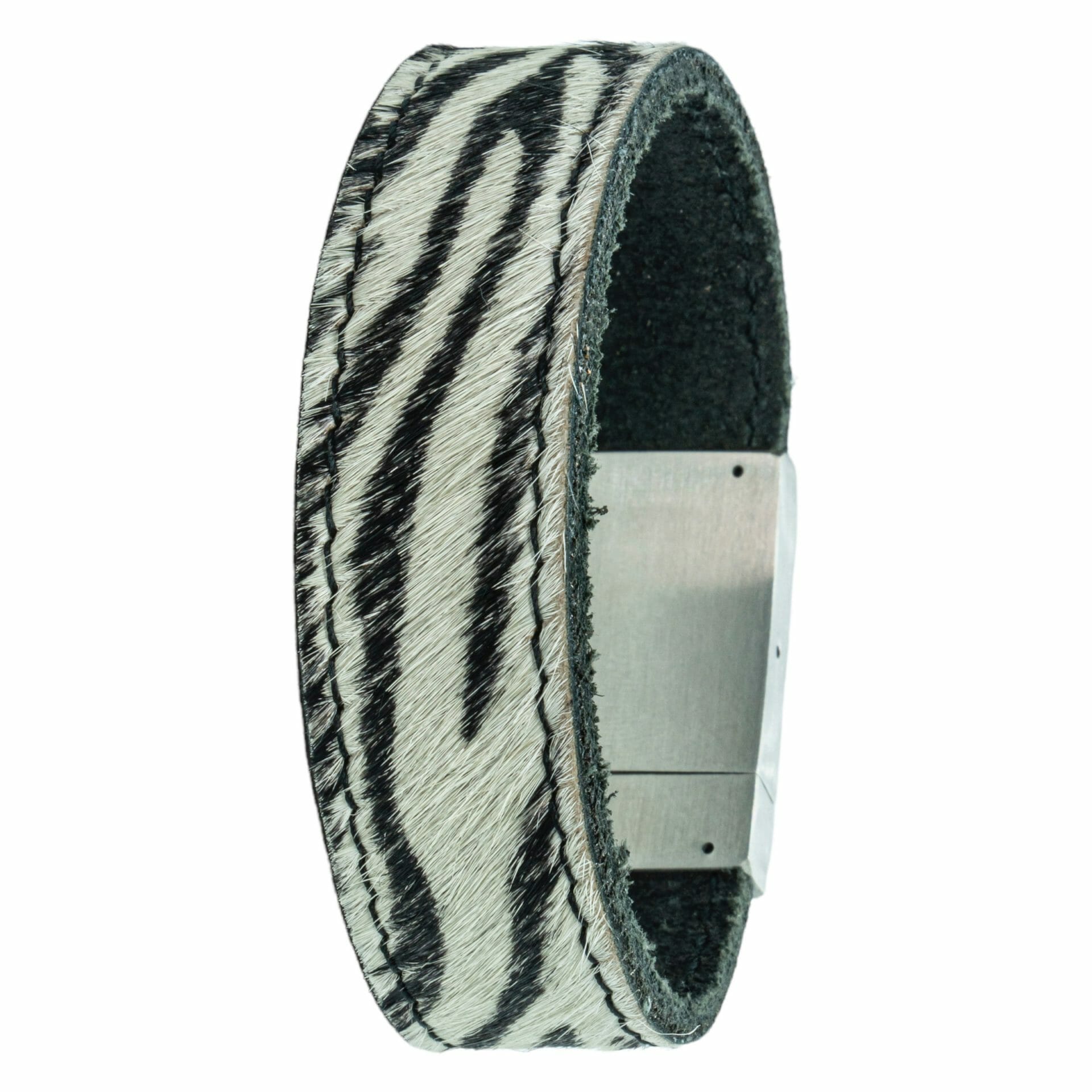 Fotoarmband - Zebra leer met eigen foto