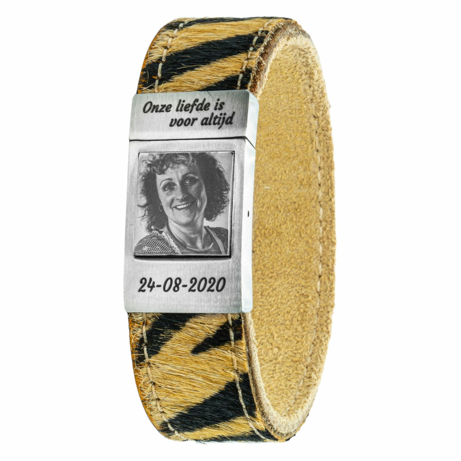 Tiger King fotoarmband – tijger leer met eigen foto