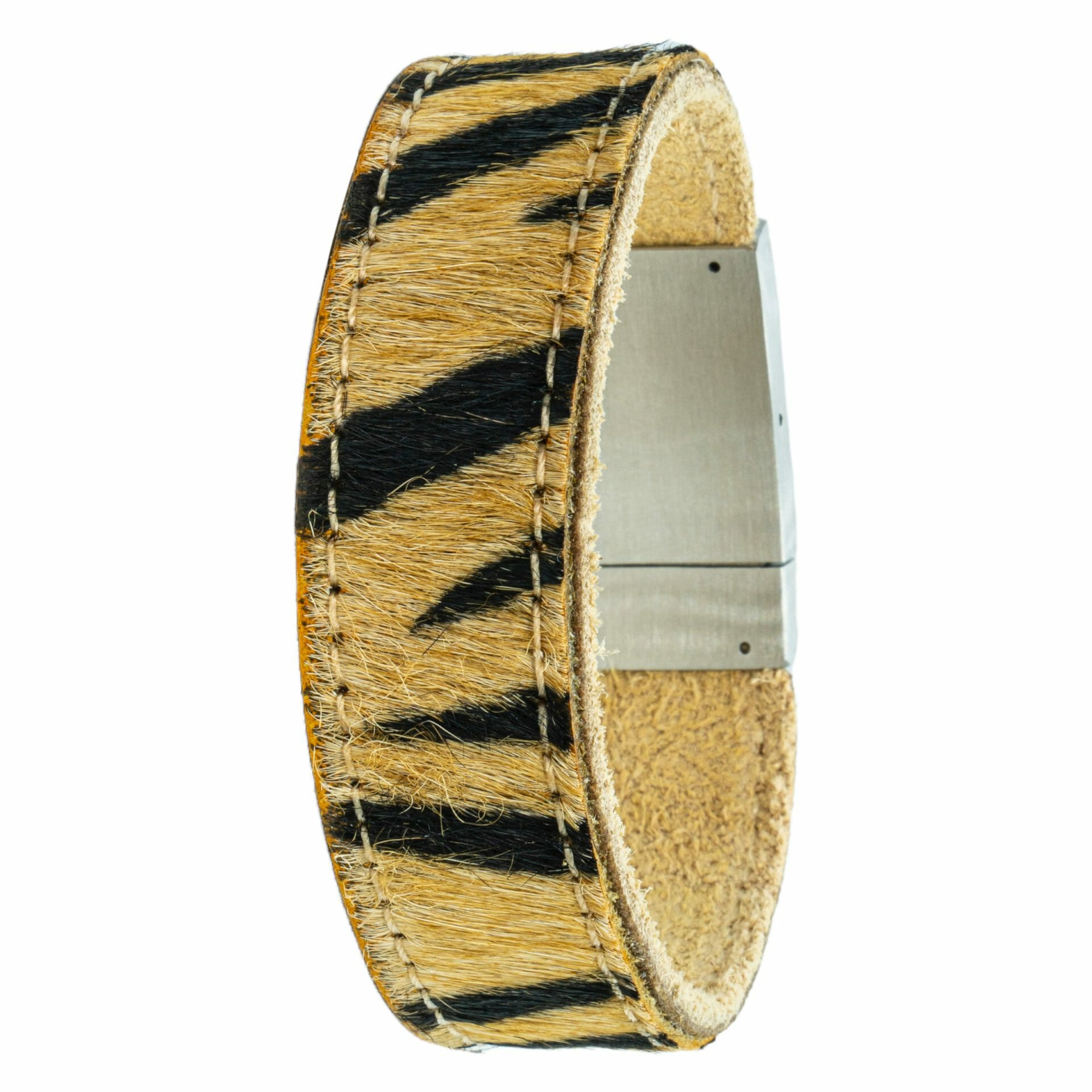 Eigen Pootafdruk armband <b>Tijger</b> leer