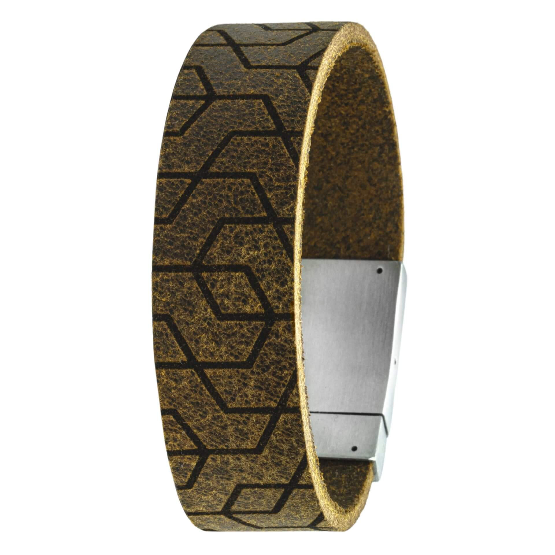 Mayans – Eigen vingerafdruk armband van Vintage leer