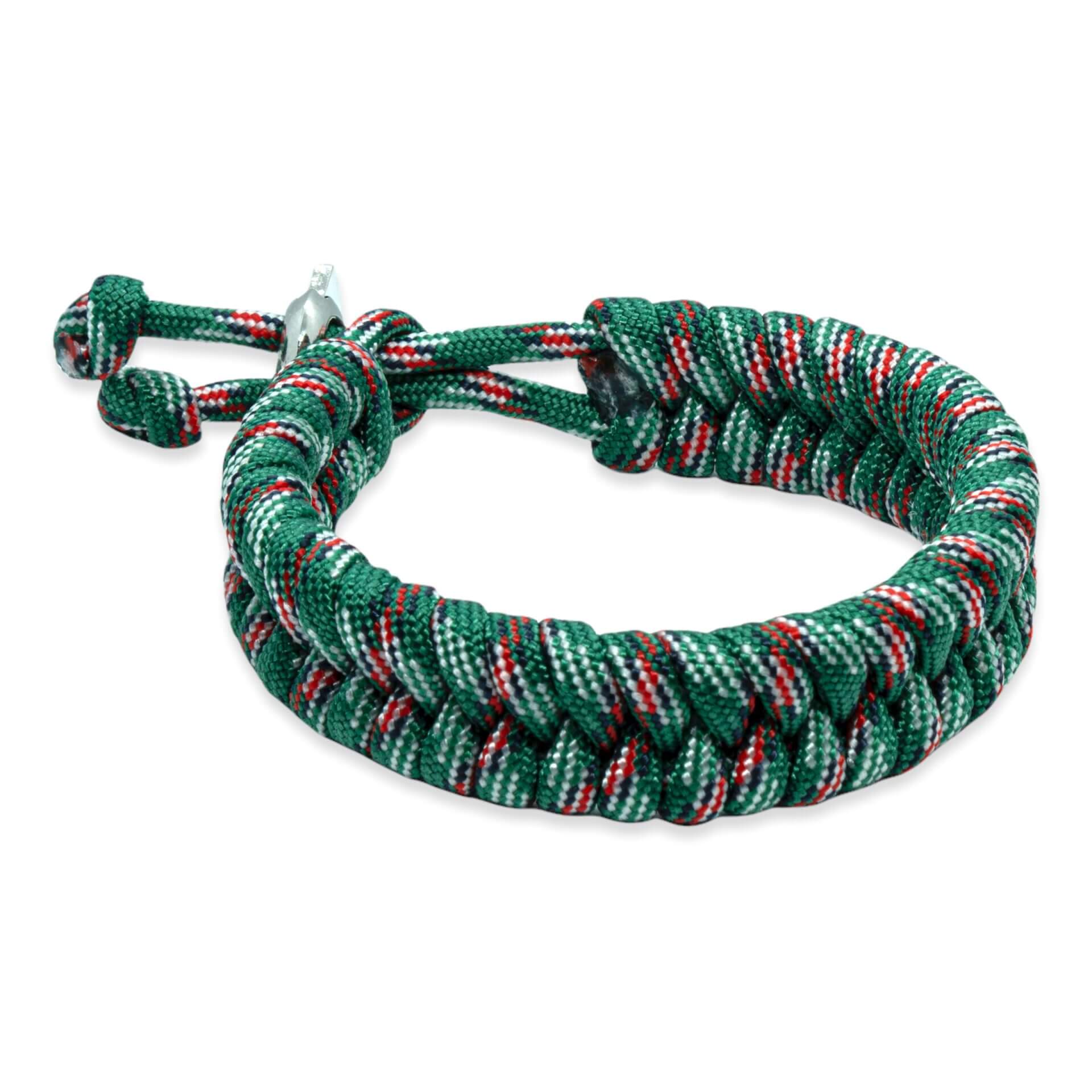 Viking Armband – Scandinavisch Gevlochten Touw (Groen/zwart/rood/blauw)