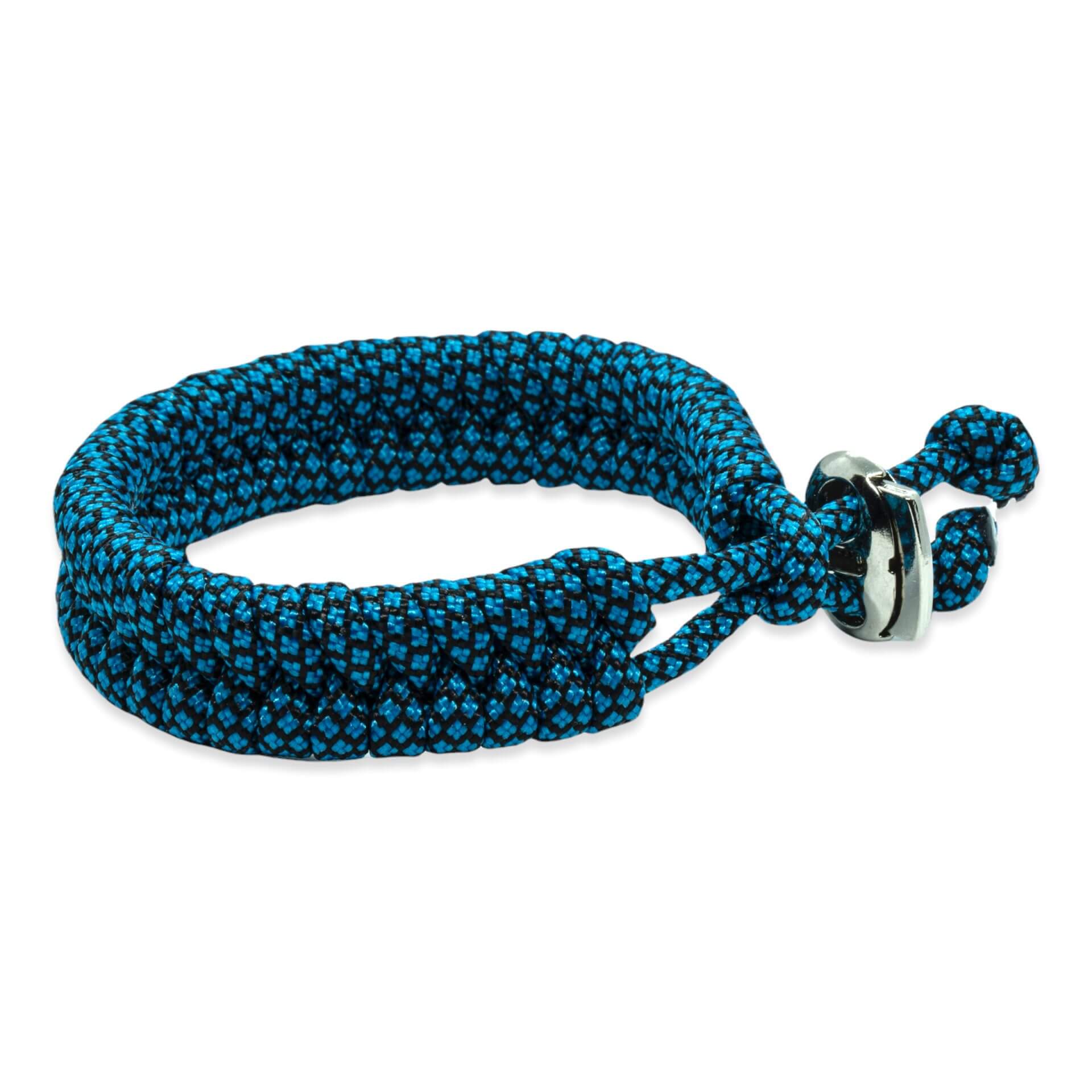 Viking Armband – Scandinavisch Gevlochten Touw (Blauw zwart)