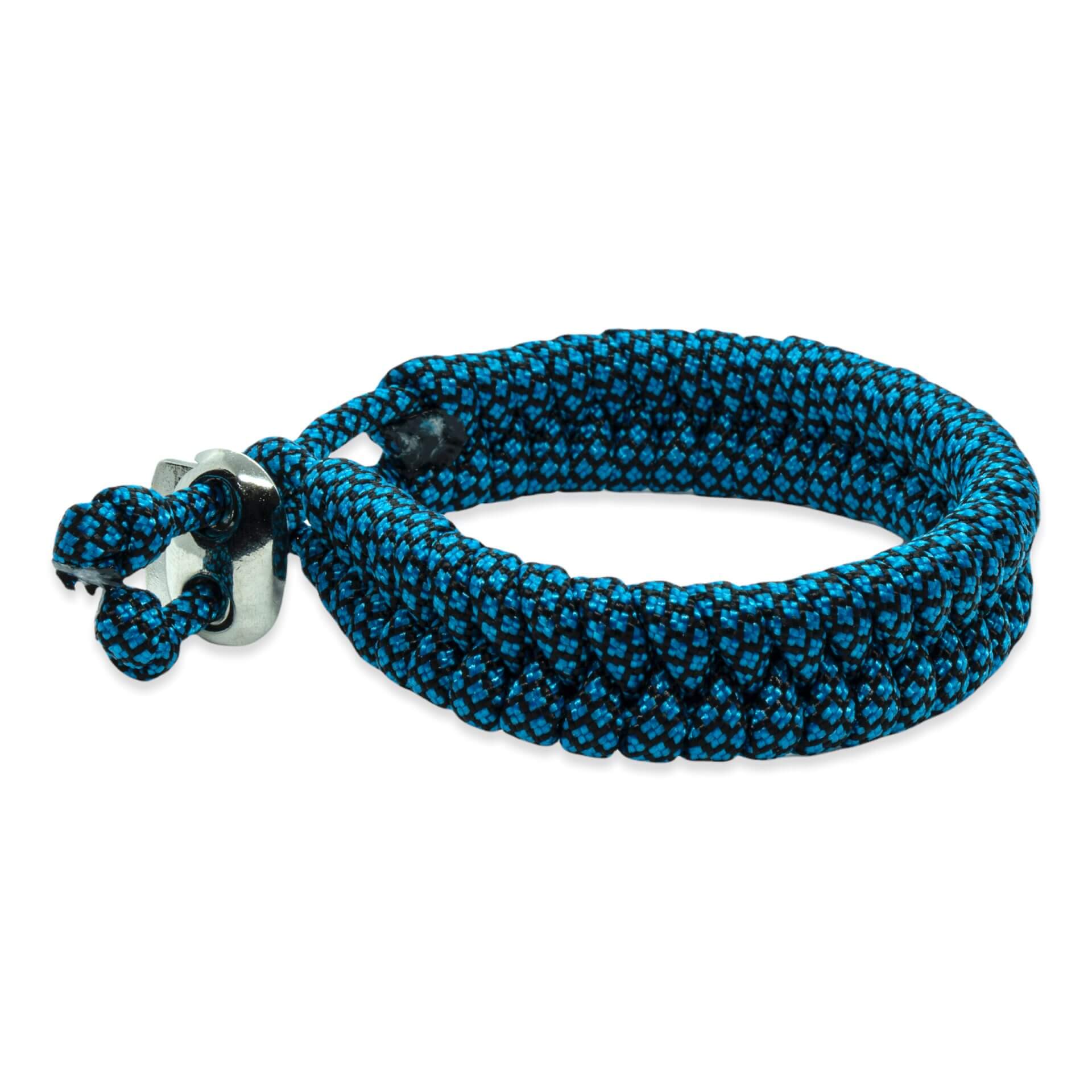 Viking Armband – Scandinavisch Gevlochten Touw (Blauw zwart)