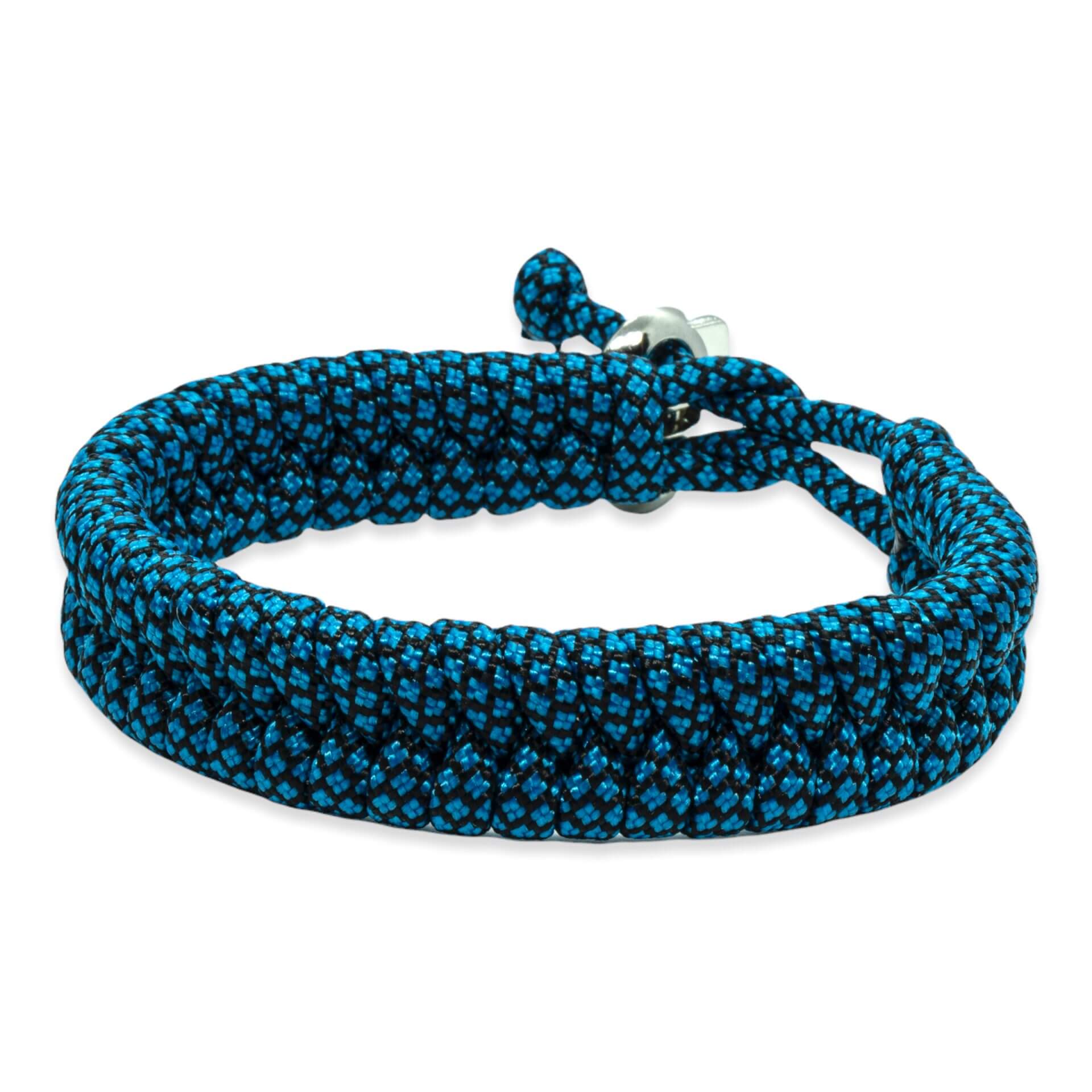 Viking Armband – Scandinavisch Gevlochten Touw (Blauw zwart)