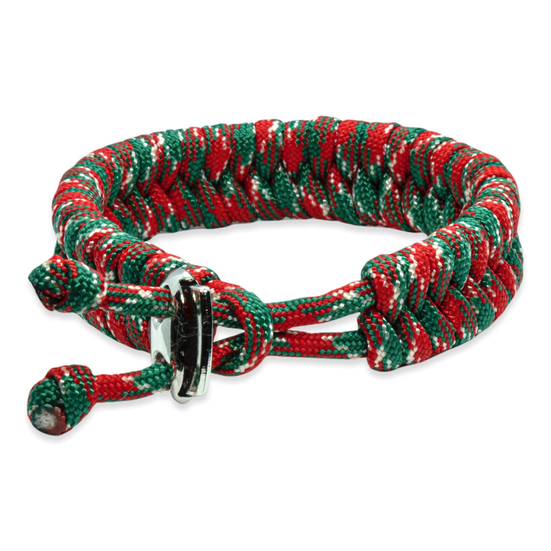 Viking Armband – Scandinavisch Gevlochten Touw (Rood/Groen/Wit)