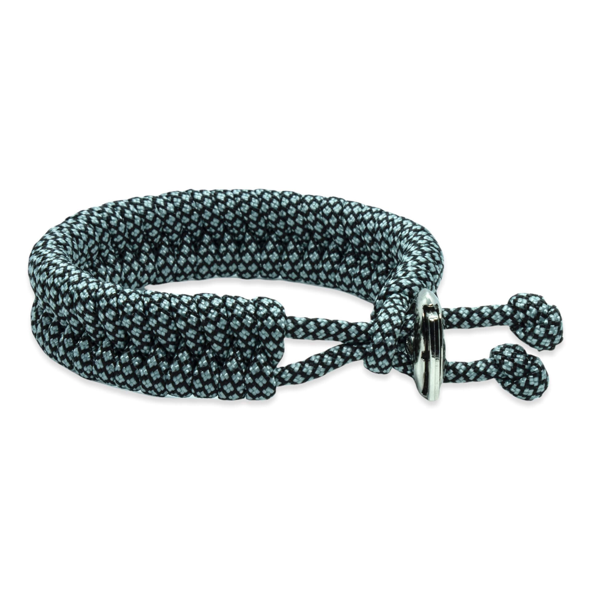 Viking Armband - Scandinavisch Gevlochten Touw (Grijs / zwart)