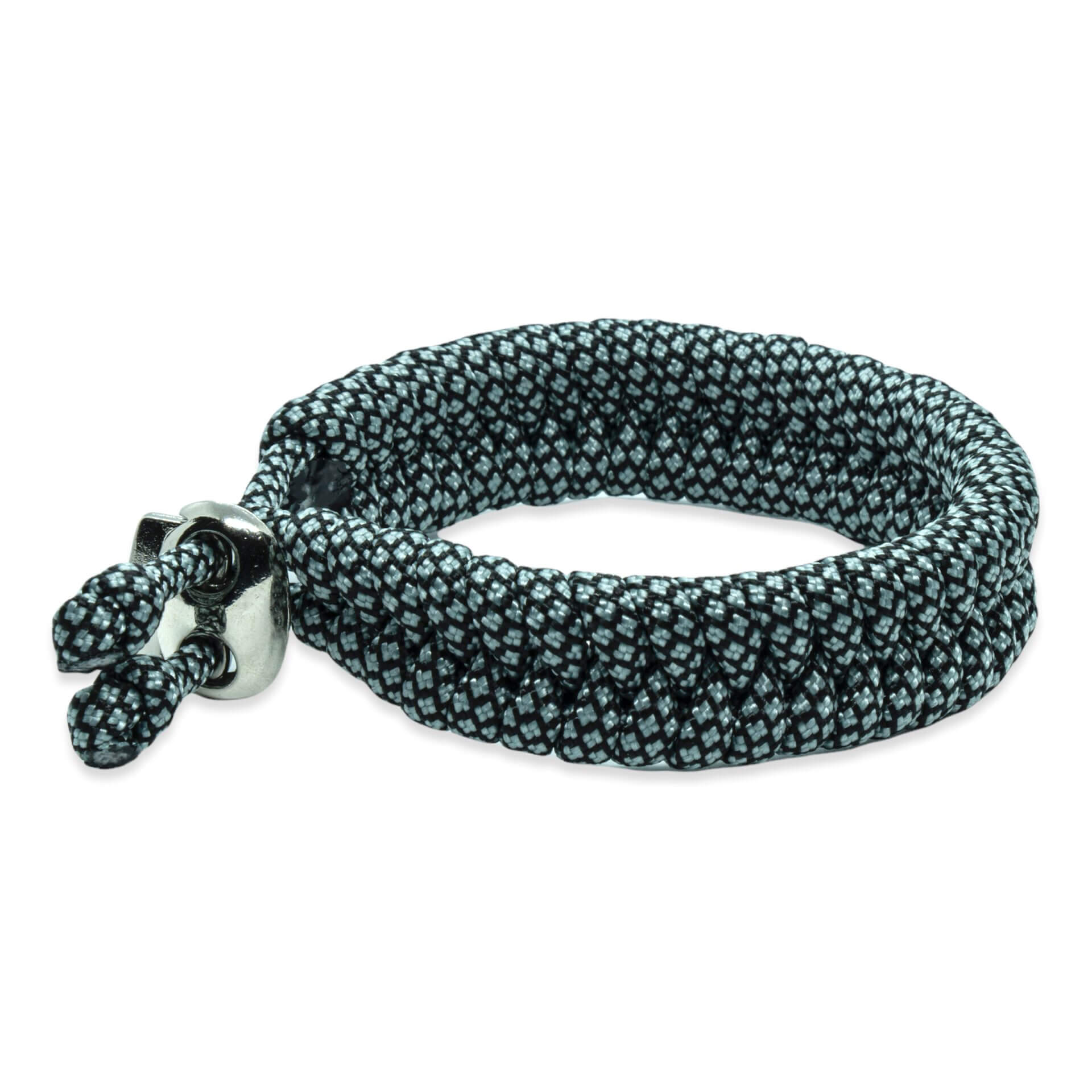 Viking Armband - Scandinavisch Gevlochten Touw (Grijs / zwart)