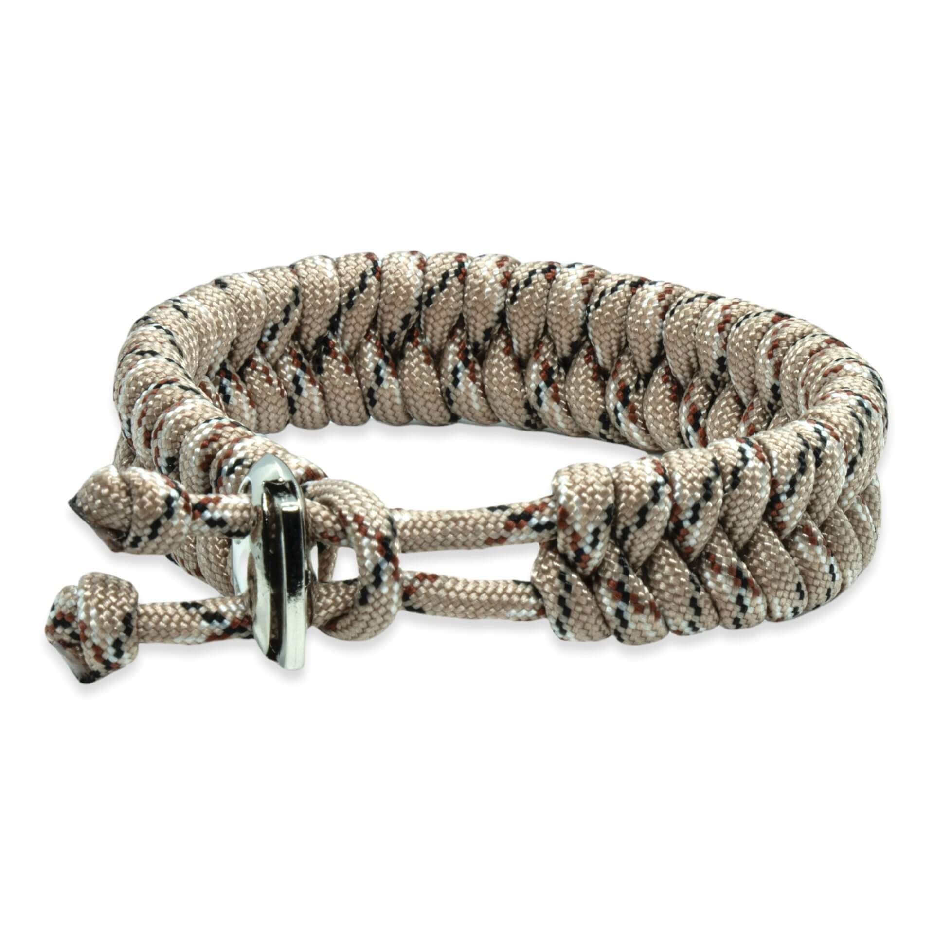 Viking Armband – Scandinavisch Gevlochten Touw (Zwart/Desert)