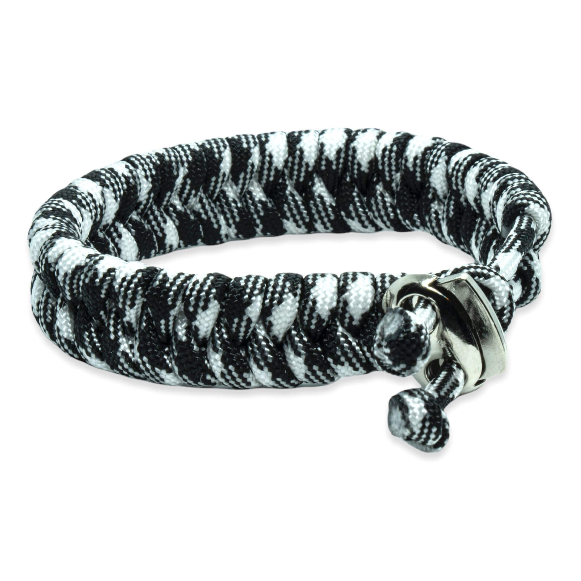 Viking Armband – Scandinavisch Gevlochten Touw (zwart / wit)