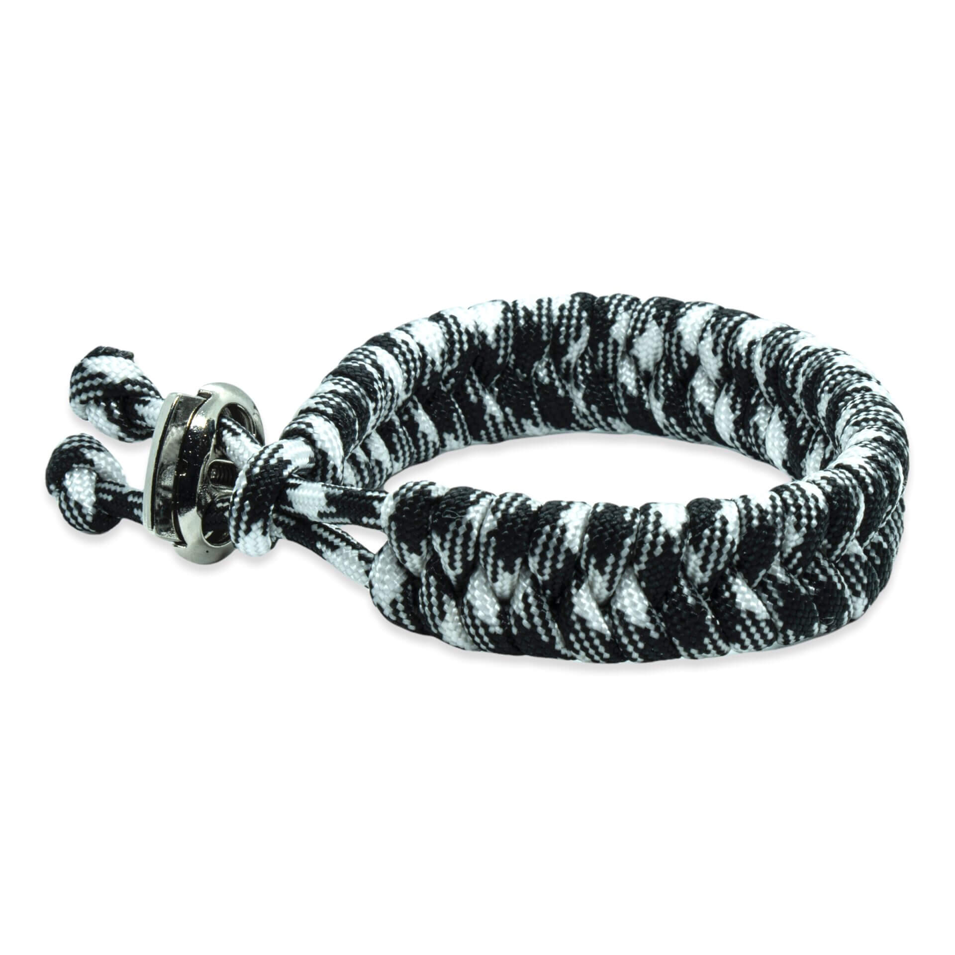 Viking Armband – Scandinavisch Gevlochten Touw (zwart / wit)