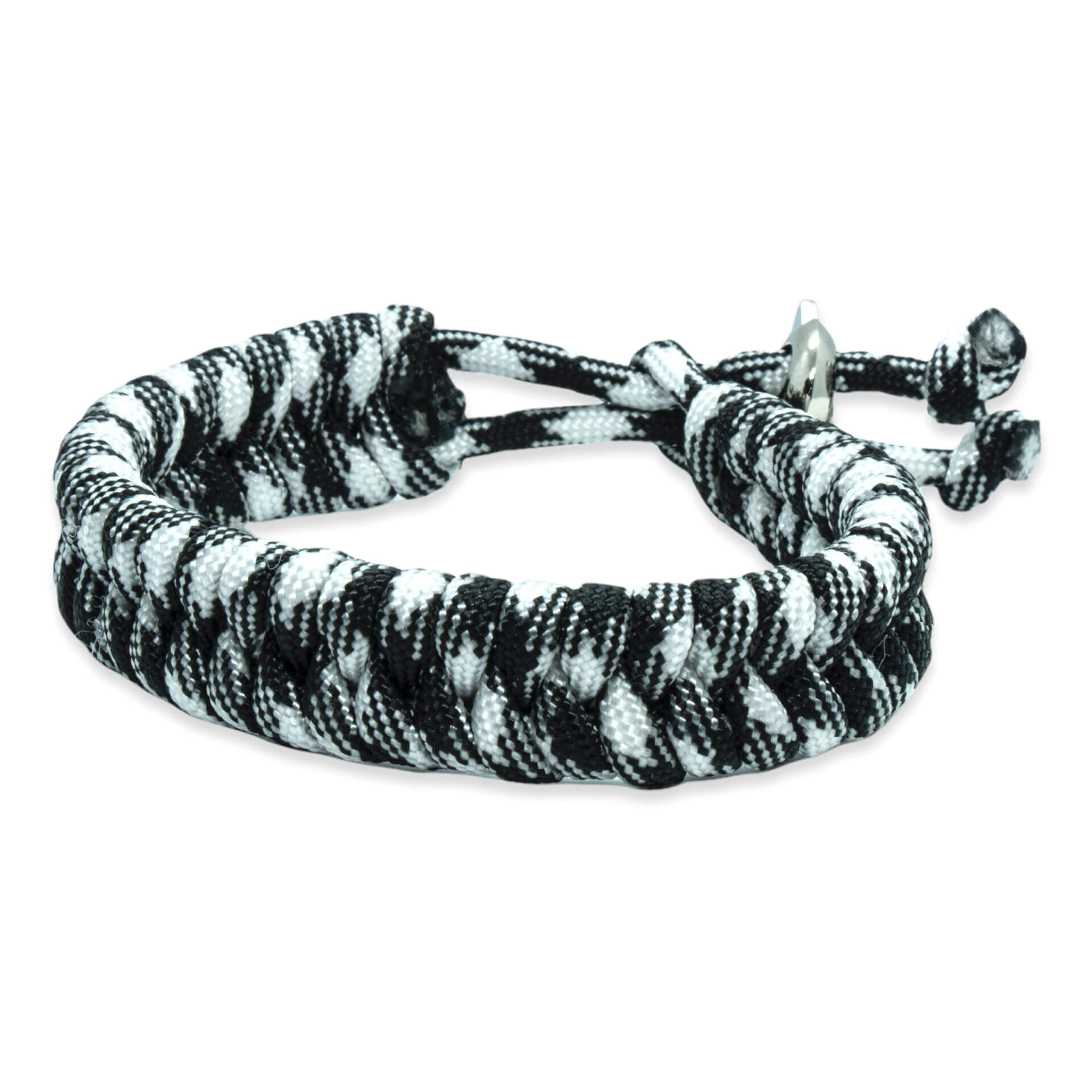 Viking Armband – Scandinavisch Gevlochten Touw (zwart / wit)