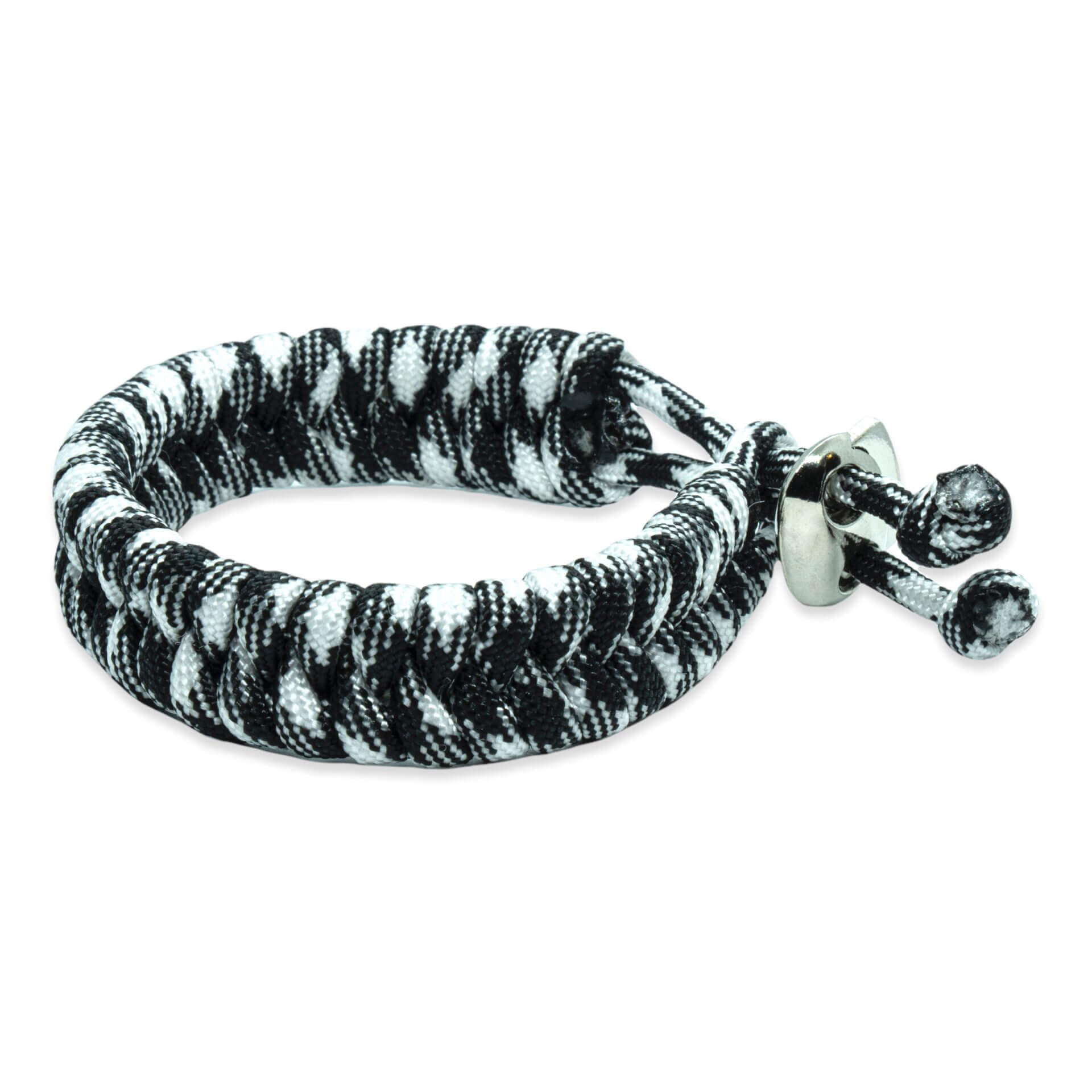 Viking Armband – Scandinavisch Gevlochten Touw (zwart / wit)