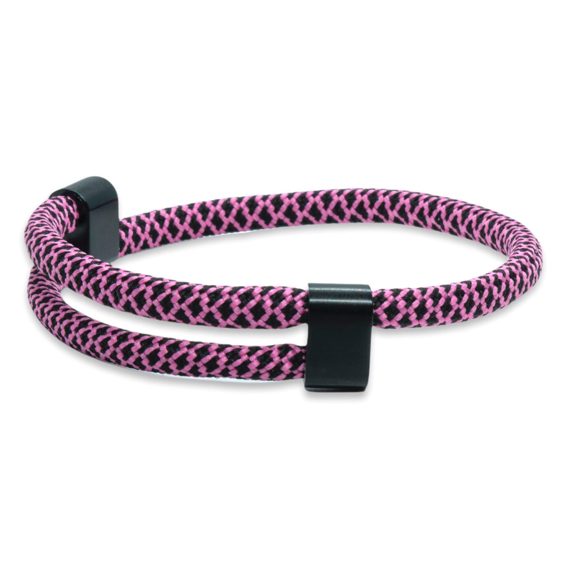 CordCraft | Verstelbaar touw – Zwart Roze (unisex)