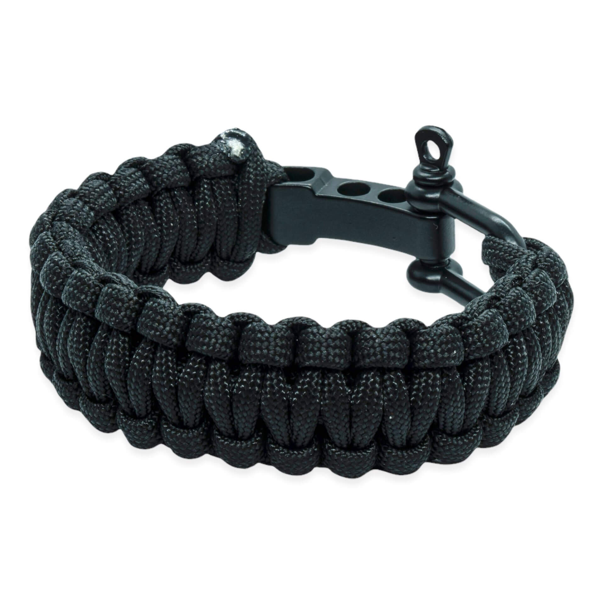 Survival armband – zwart (verstelbaar)