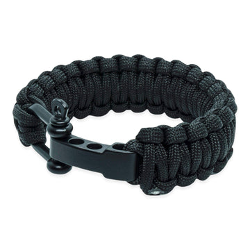 Survival bracelet - black (adjustable)
