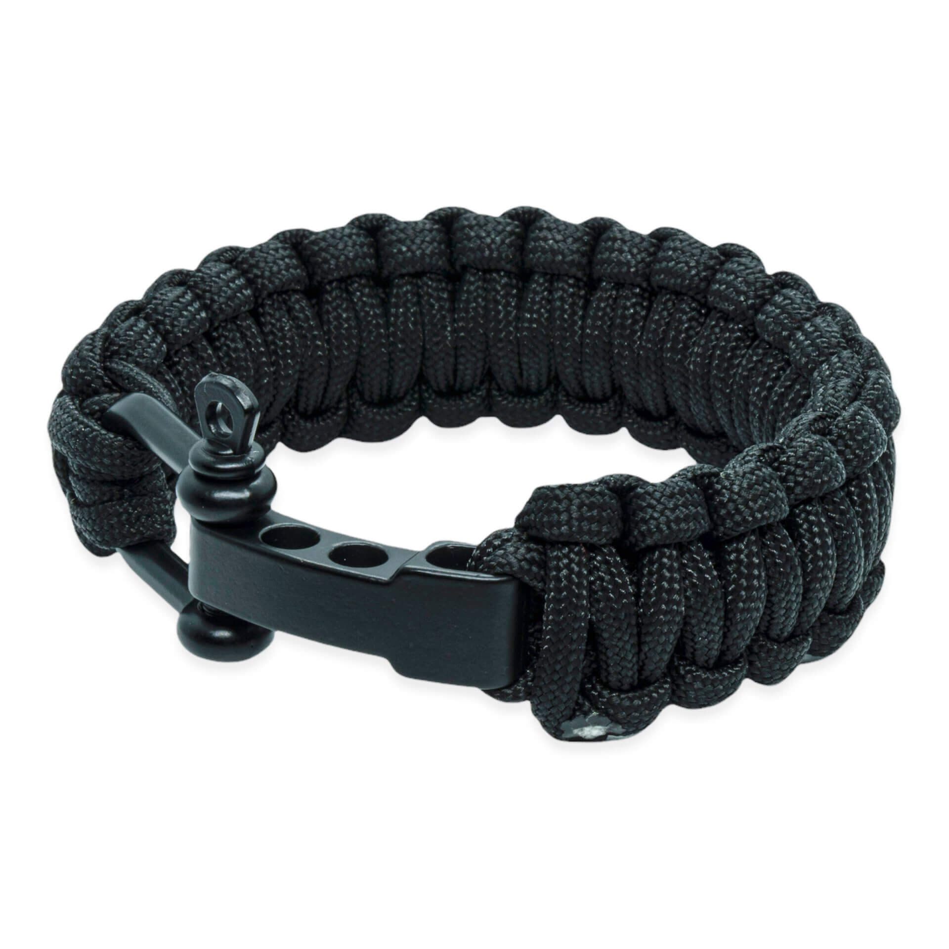 Survival armband – zwart (verstelbaar)