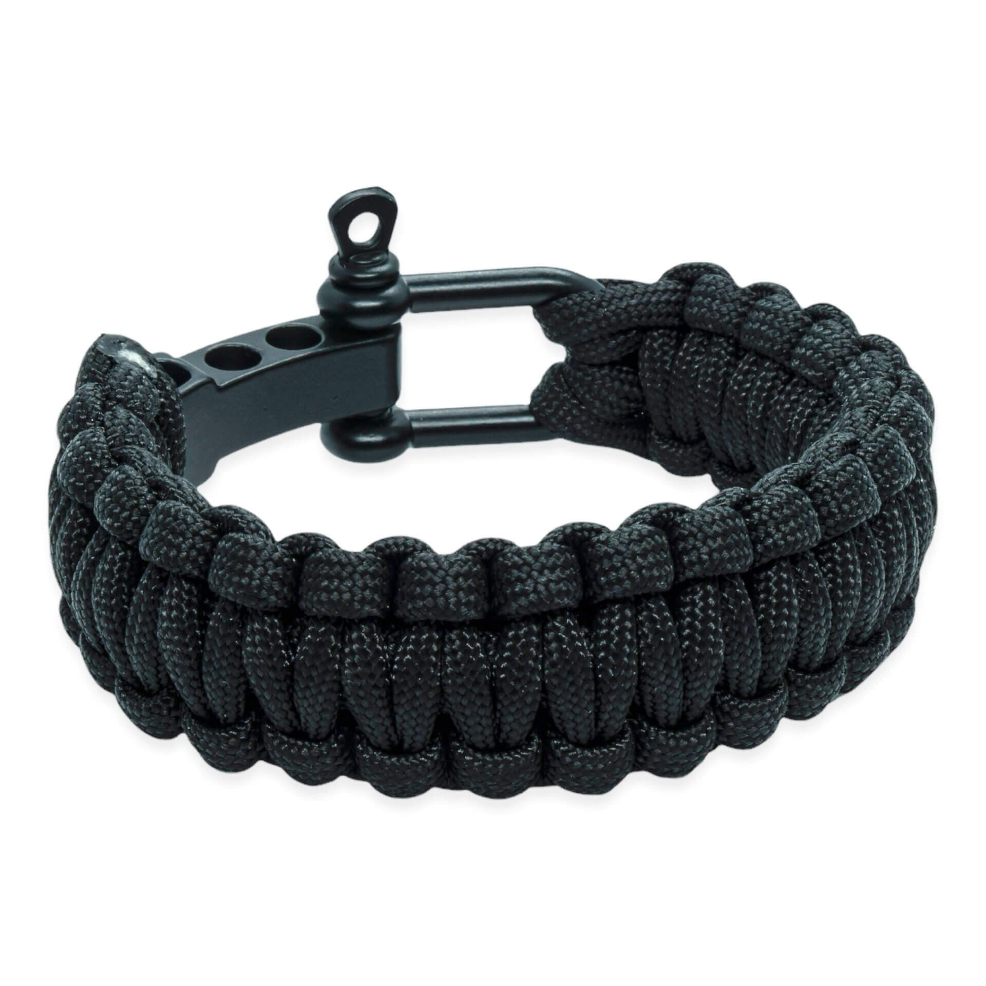 Survival armband – zwart (verstelbaar)