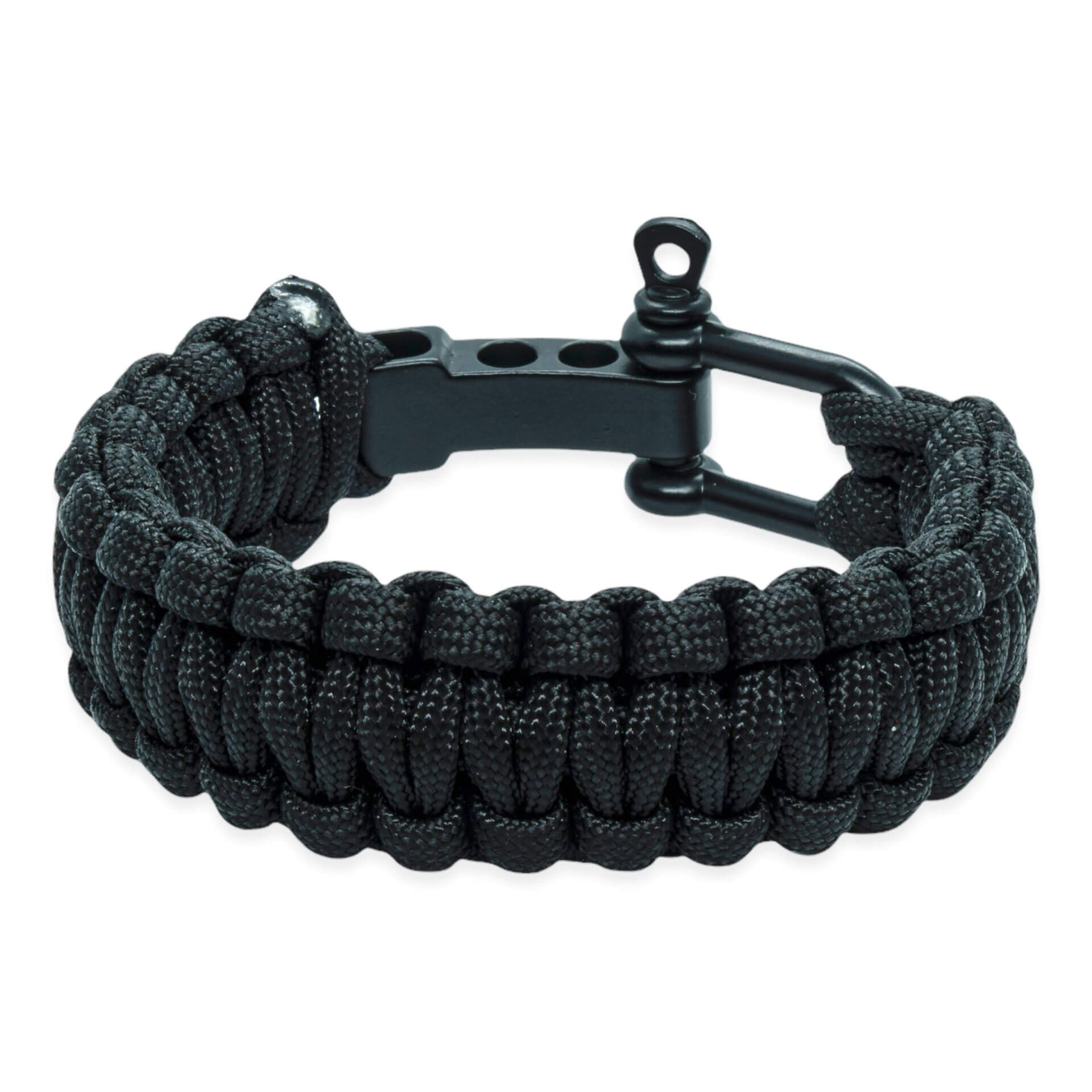 Survival armband – zwart (verstelbaar)