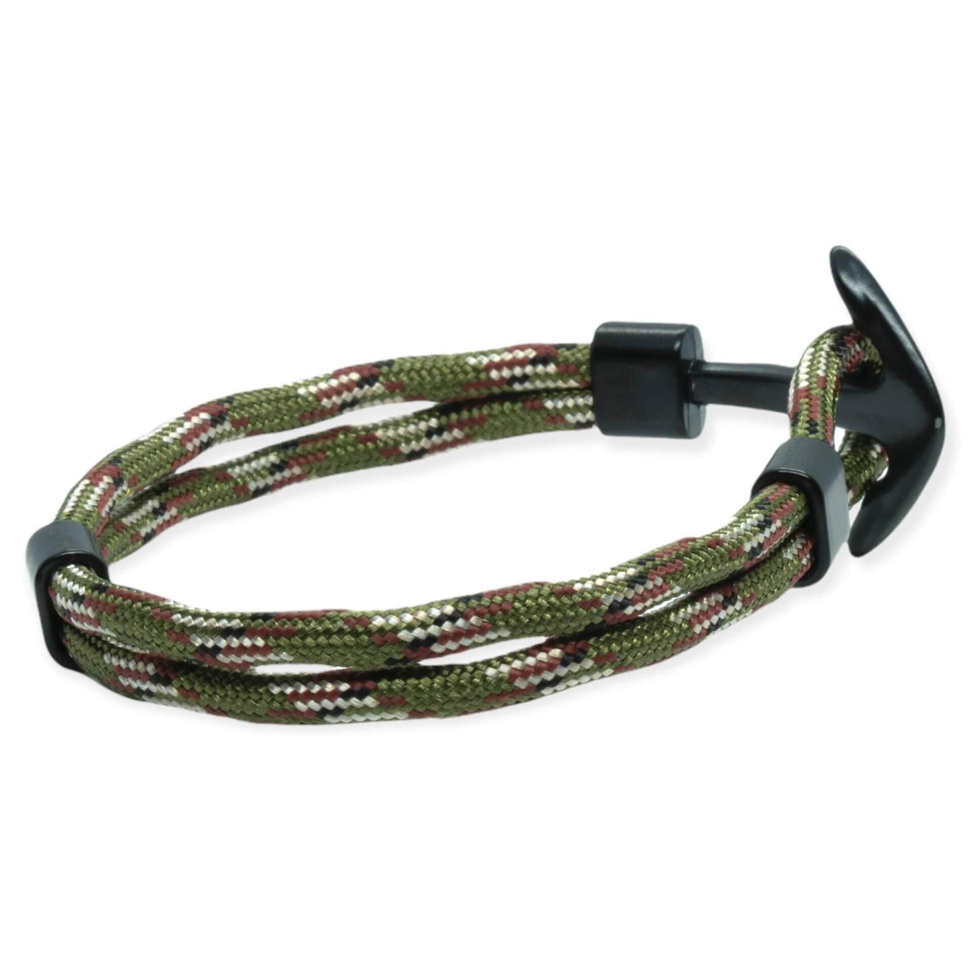 Touw Anker armband Legergroen & Navy Blauw