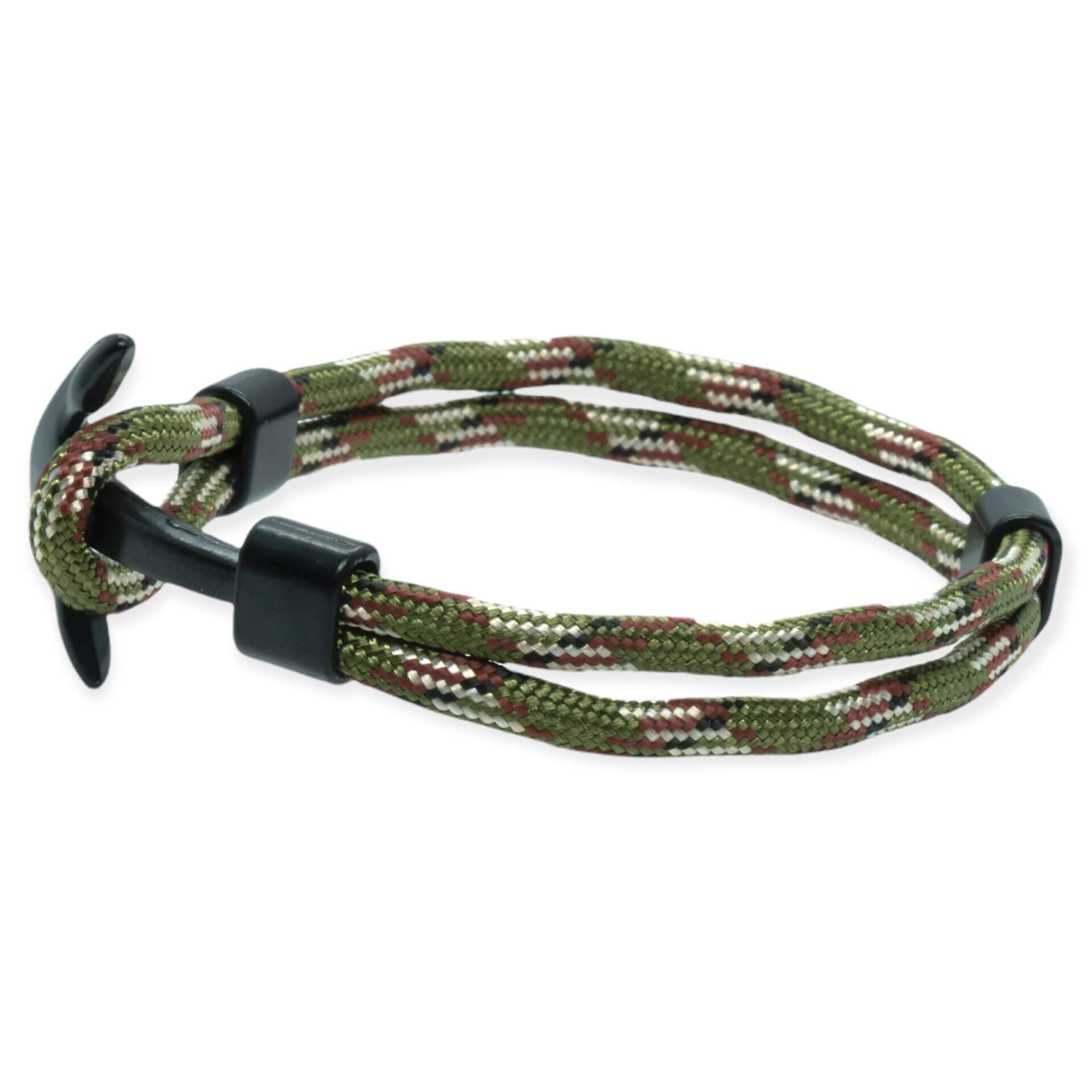 Touw Anker armband Legergroen & Navy Blauw