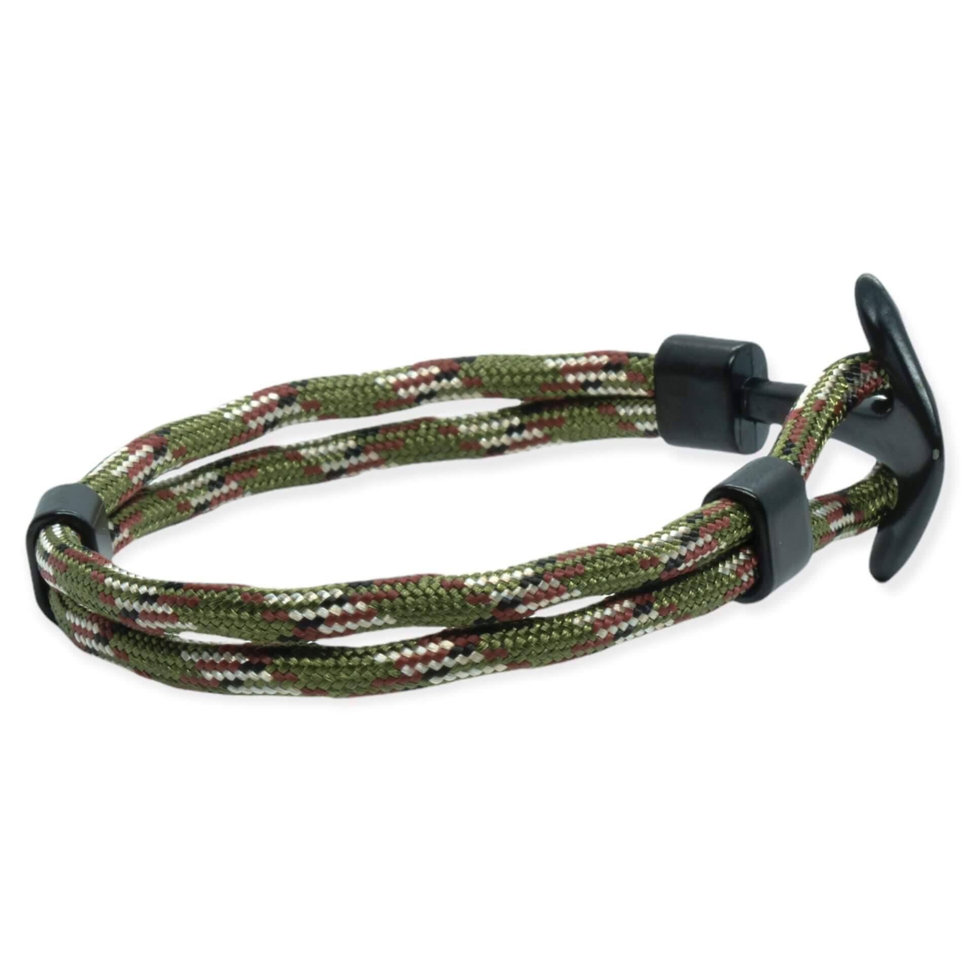 Touw Anker armband Legergroen & Navy Blauw